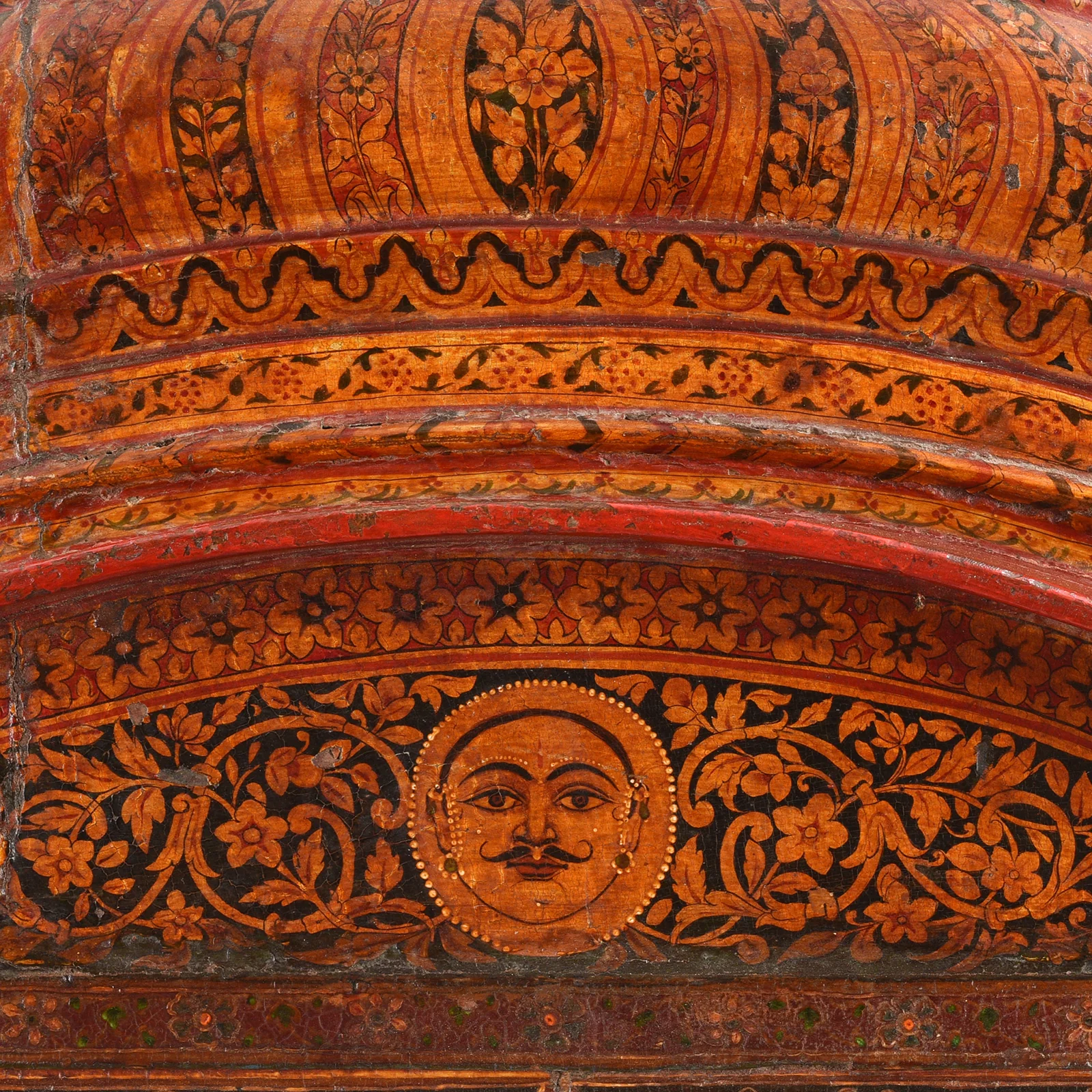 Painted Surya Wall Temple From Bikaner - 19th Century - Image 2
