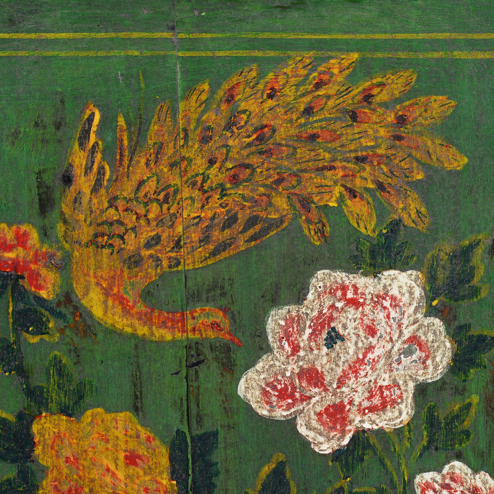Painted Floral Sideboard From Shanxi - 19th century - Image 9
