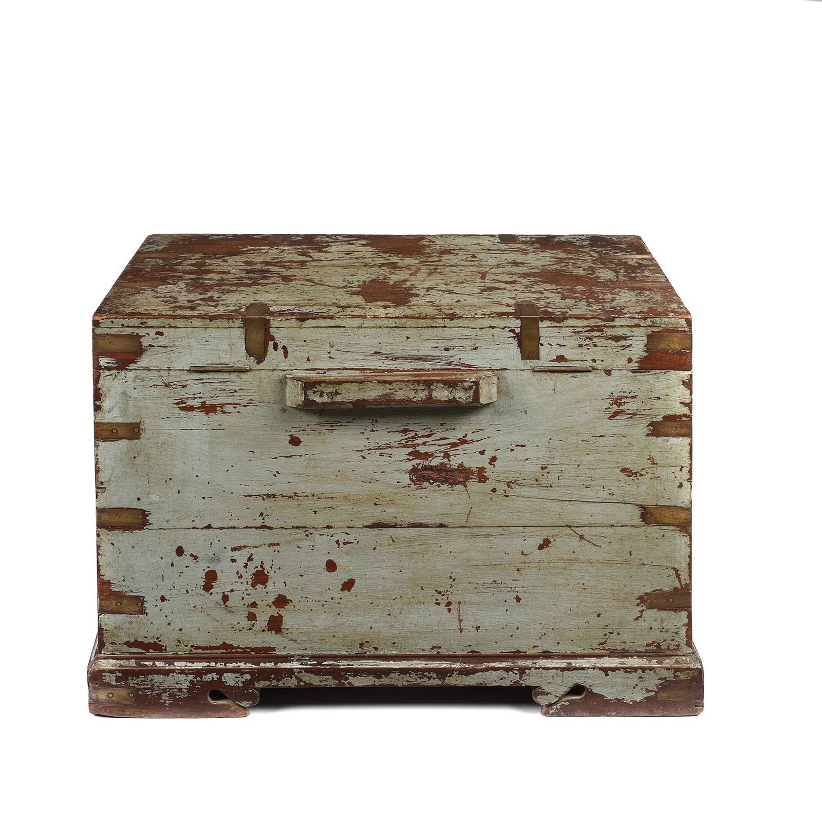 Blue Painted Military Chest From Rajasthan -19th Century - Image 9