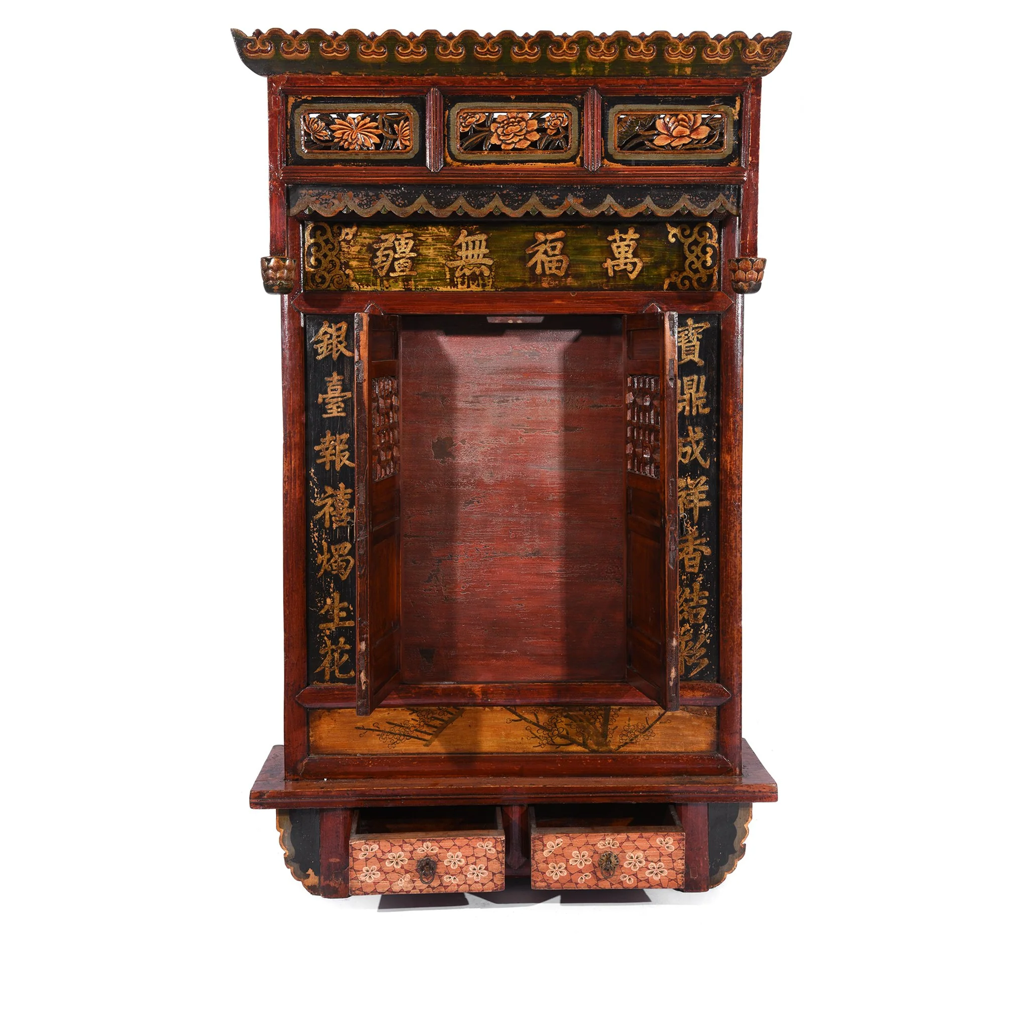 Painted Chinese Buddhist Temple Shrine - Early 20thC - Image 3