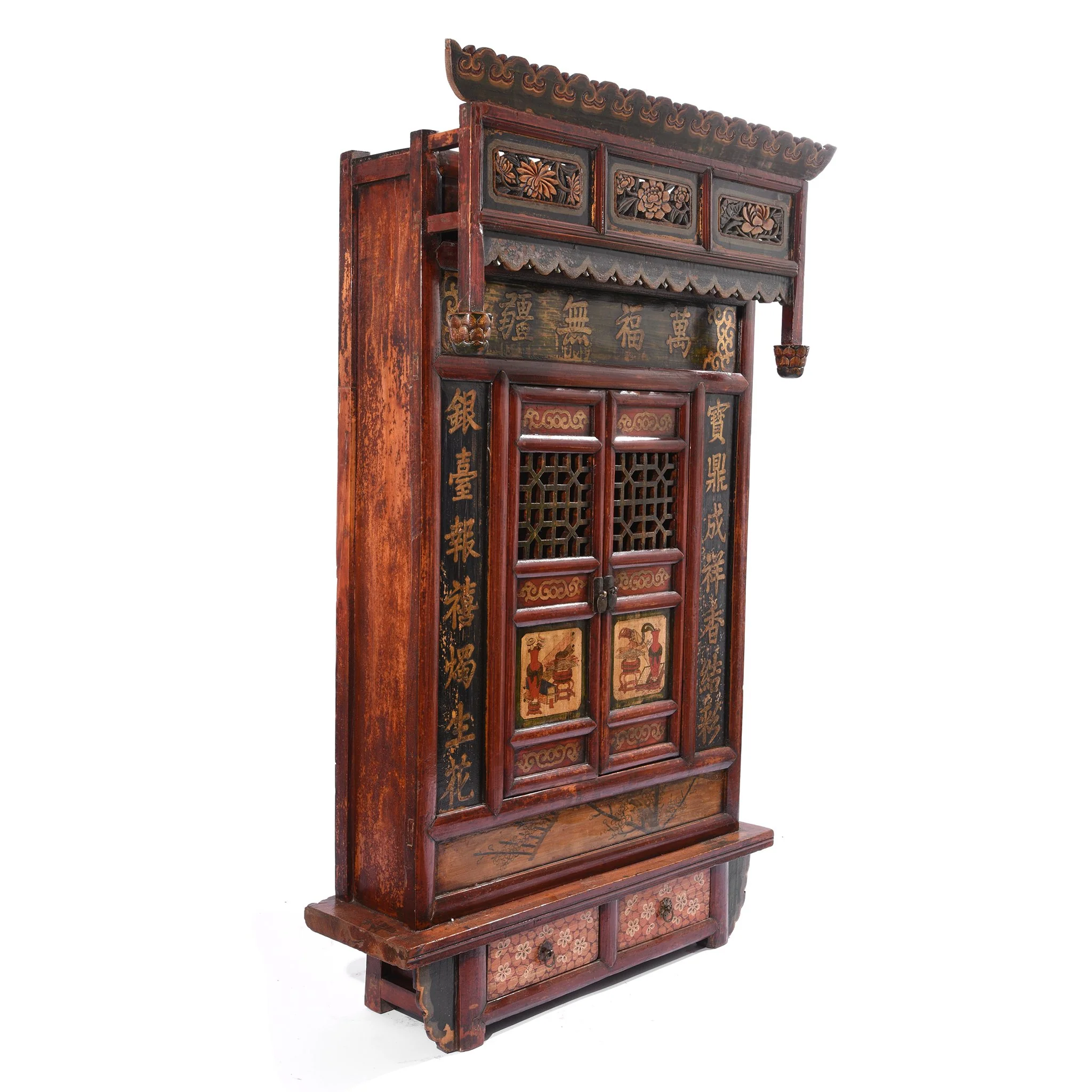 Painted Chinese Buddhist Temple Shrine - Early 20thC - Image 4