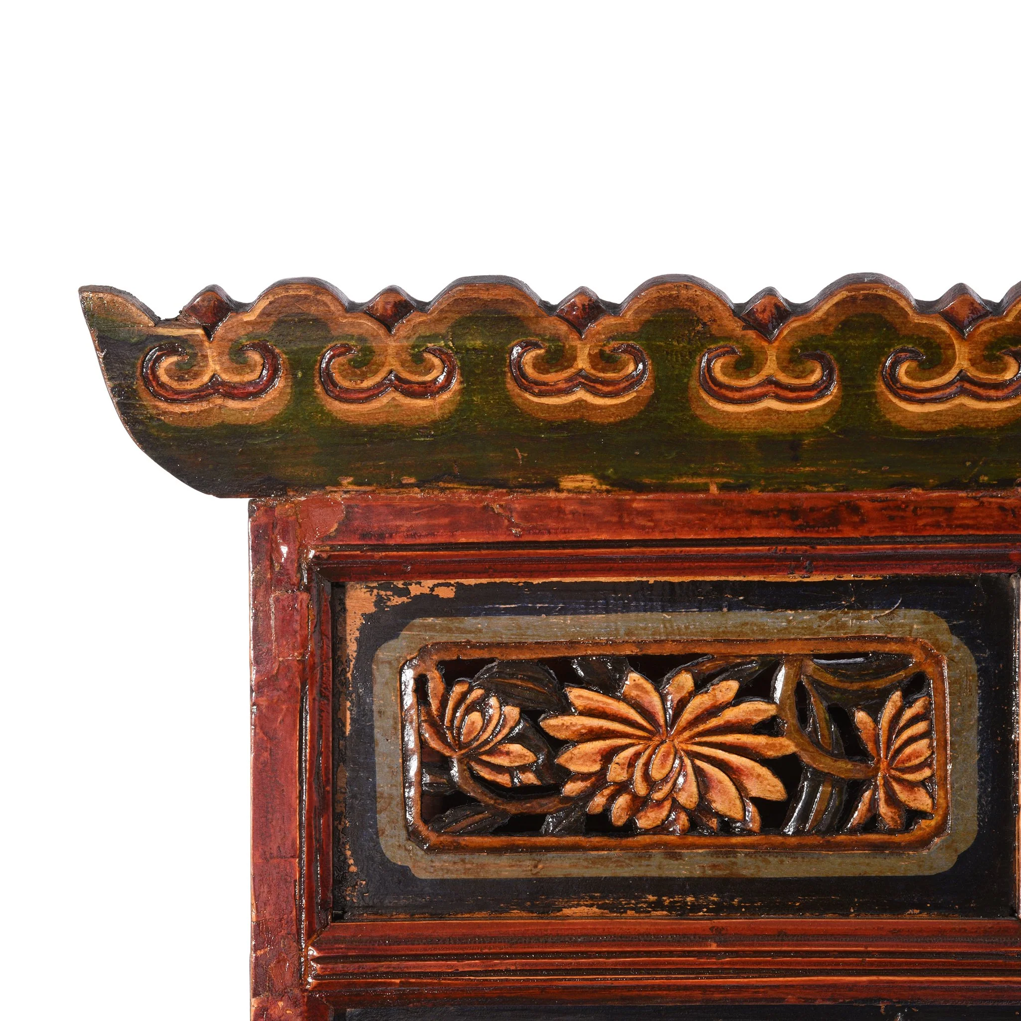 Painted Chinese Buddhist Temple Shrine - Early 20thC - Image 6