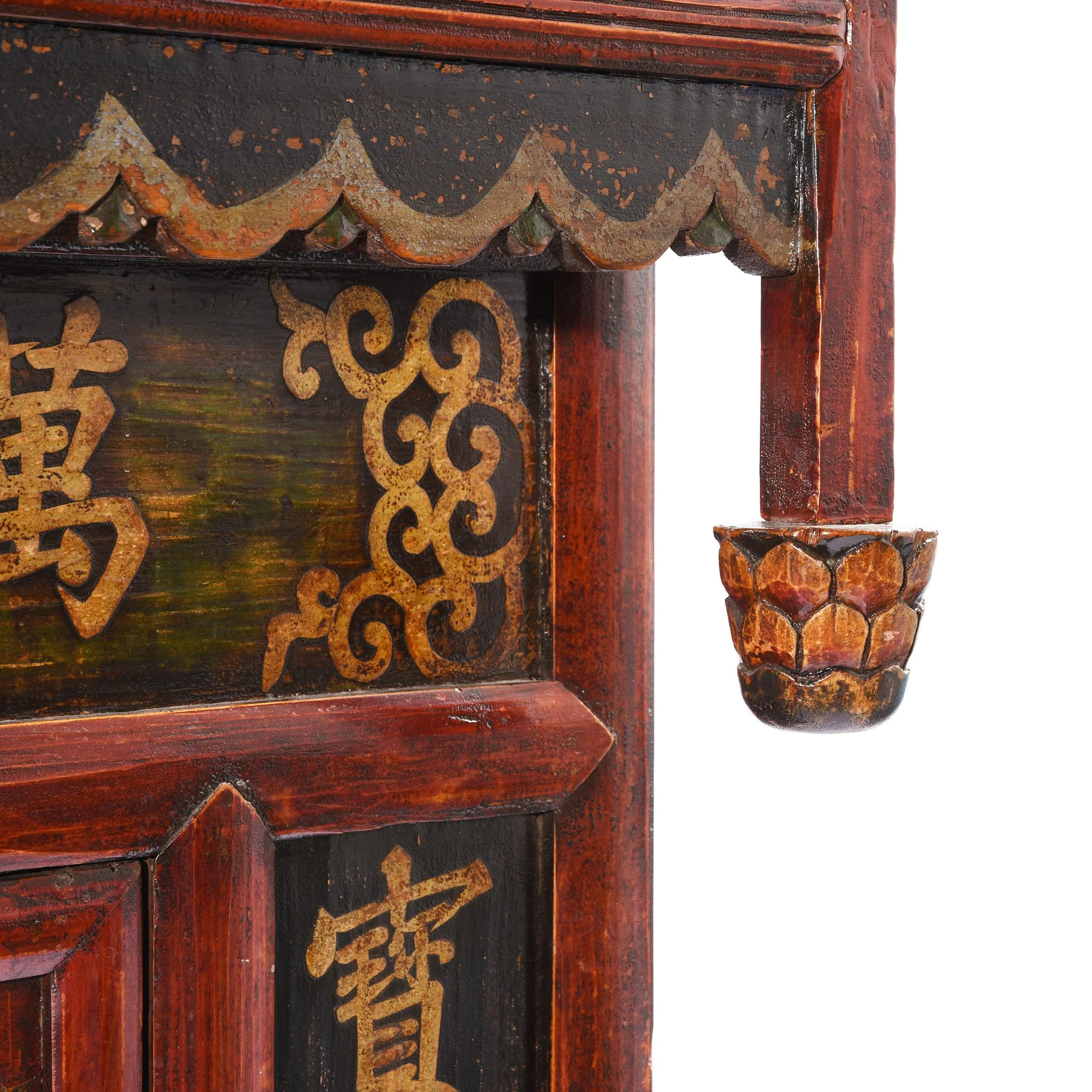 Painted Chinese Buddhist Temple Shrine - Early 20thC - Image 7