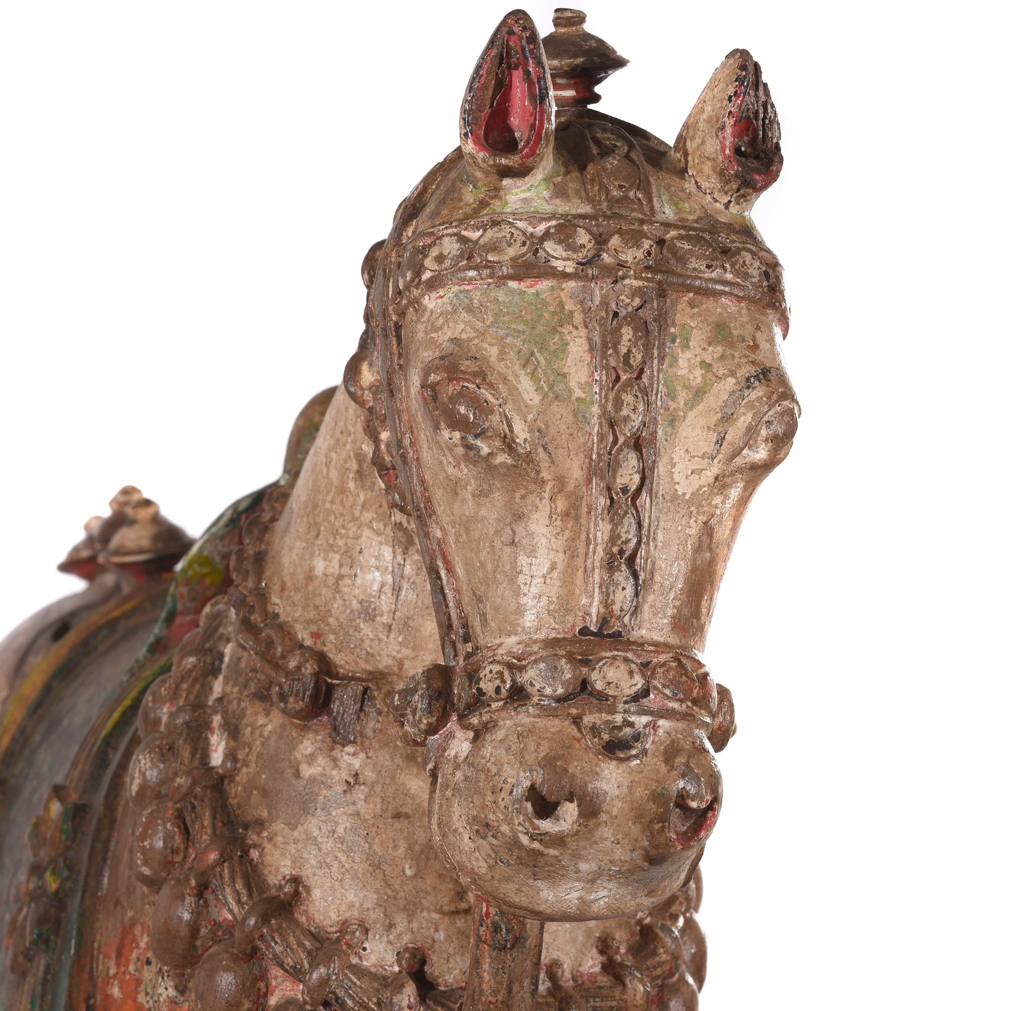 Painted Carved Horse from Patan - Late 19thC - Image 4