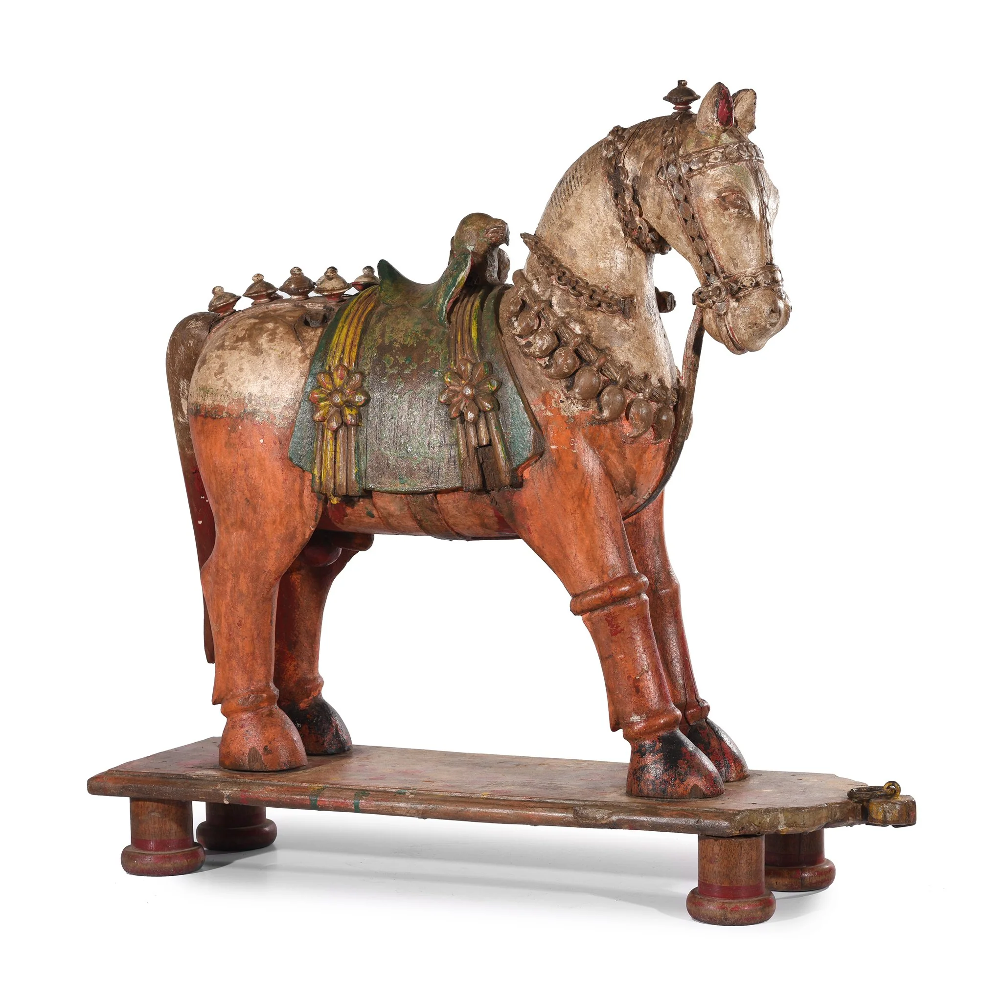 Painted Carved Horse from Patan - Late 19thC - Image 5