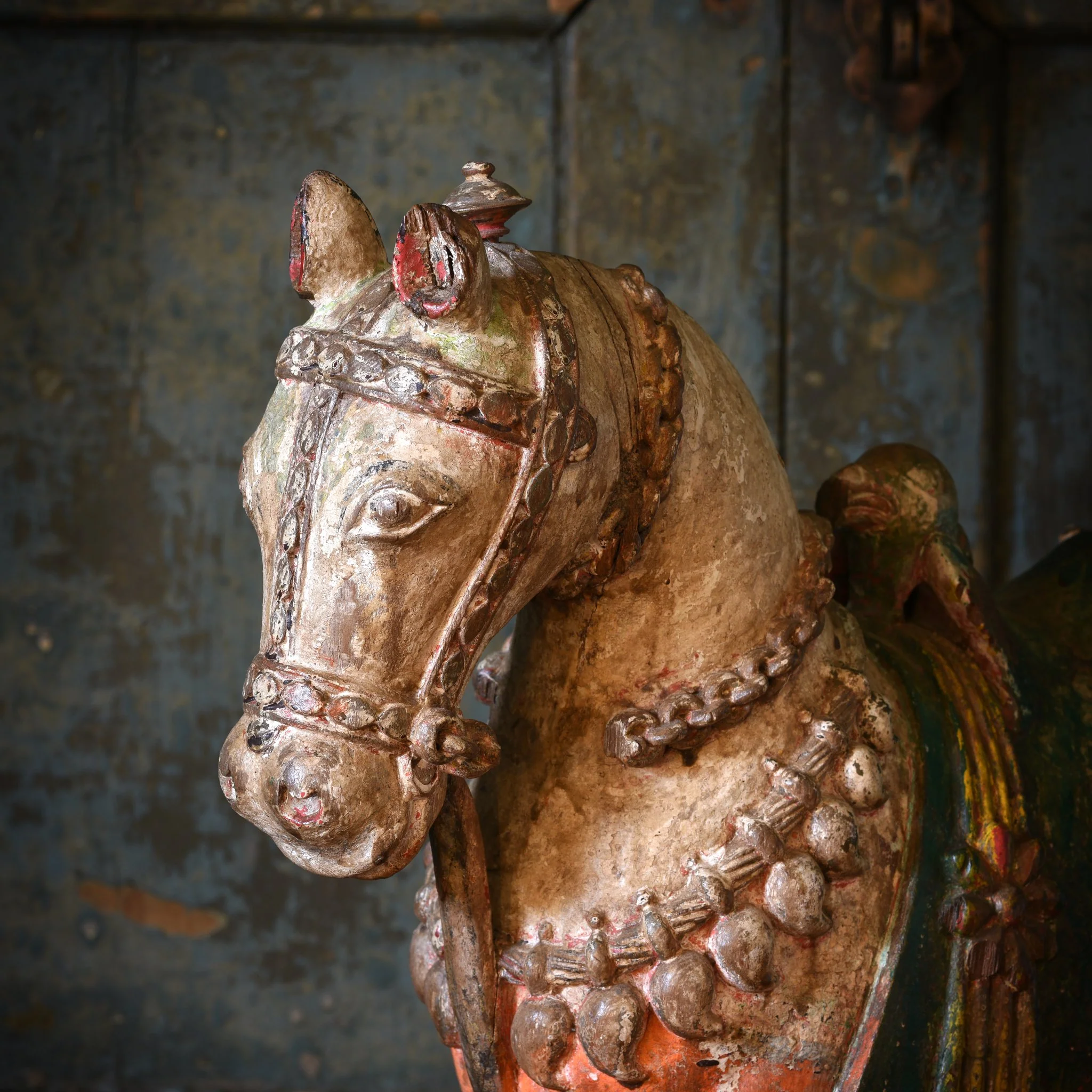 Painted Carved Horse from Patan - Late 19thC - Image 8