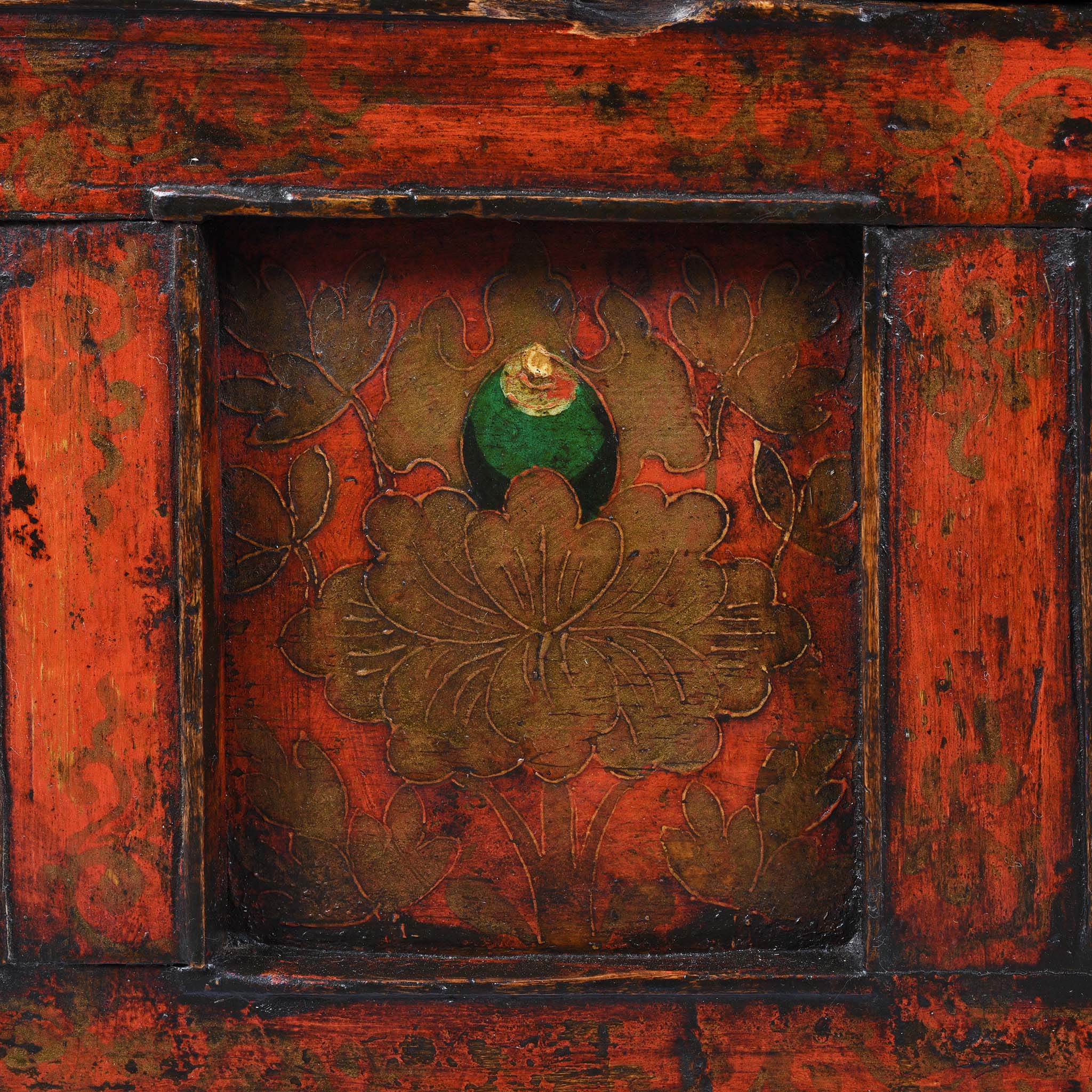 Painted Altar Cabinet from Tibet - 19thC - Image 6