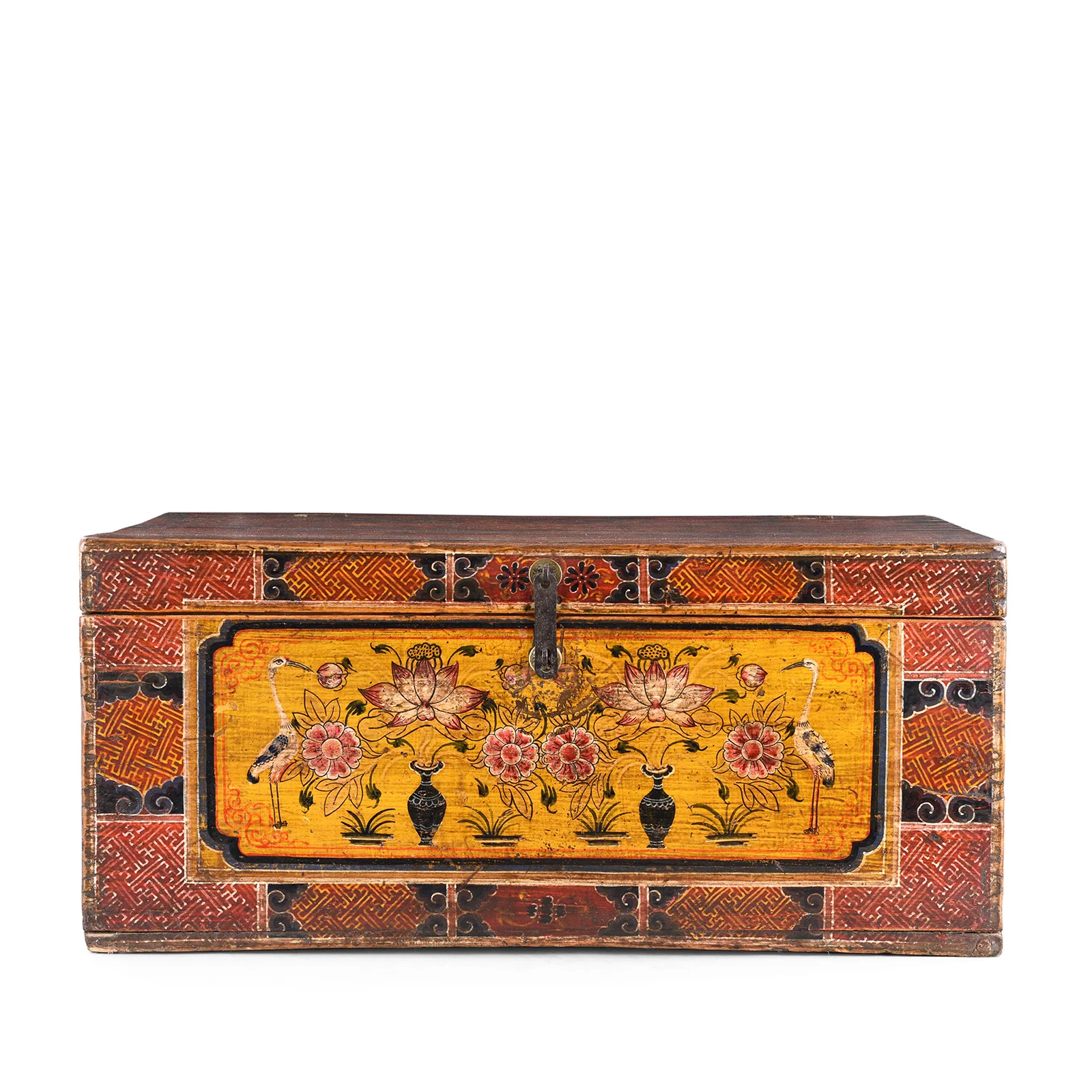Painted Chest From Gansu - 19th Century - Image 10