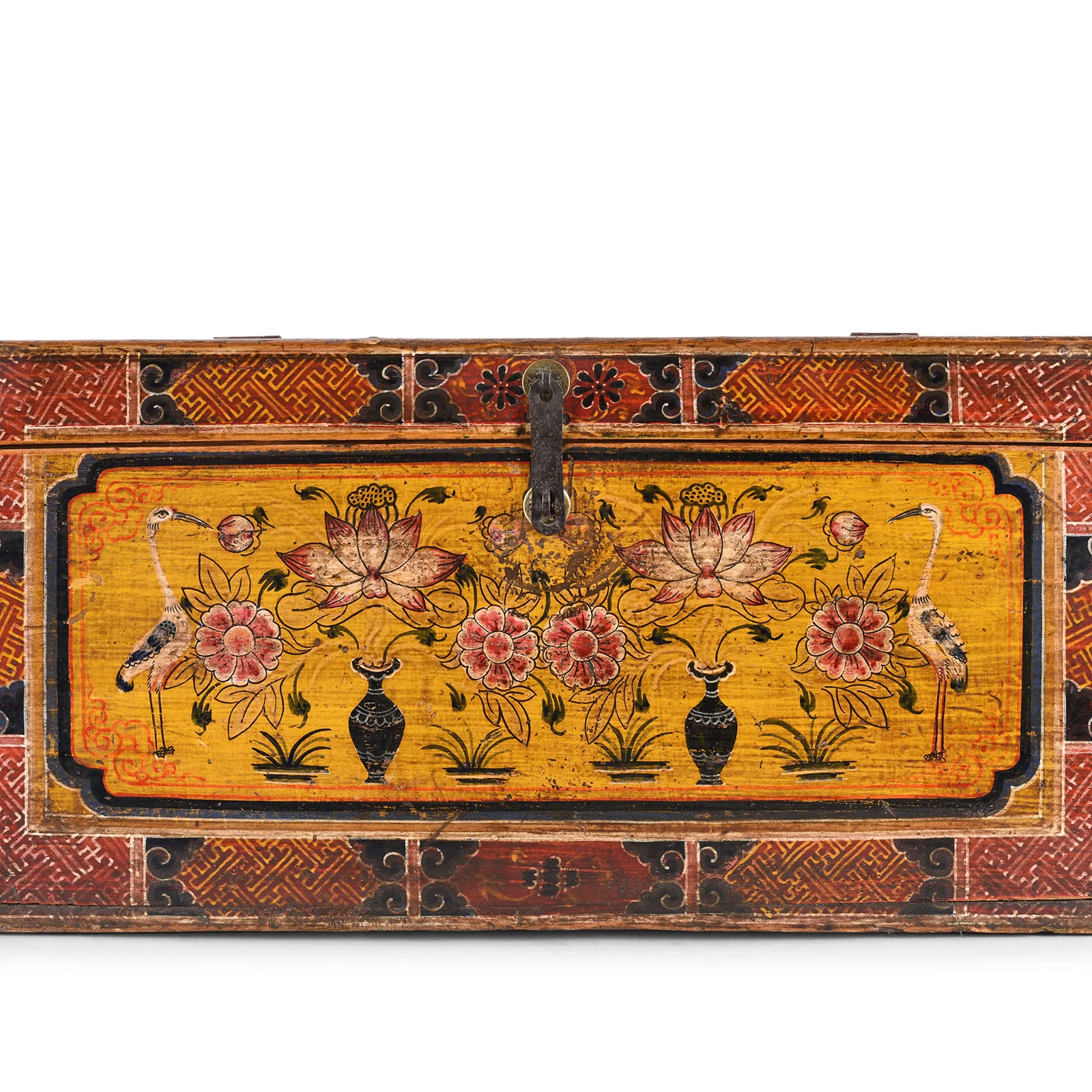 Painted Chest From Gansu - 19th Century - Image 11