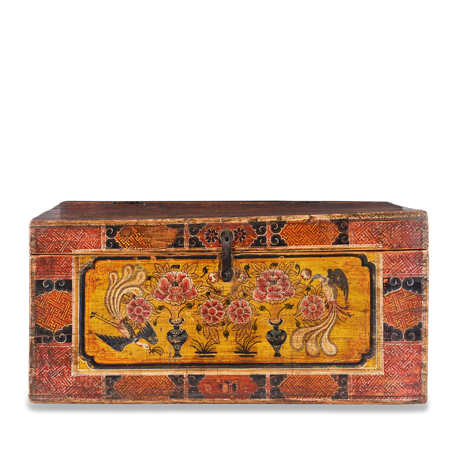 Painted Chest From Gansu - 19th Century - Image 2