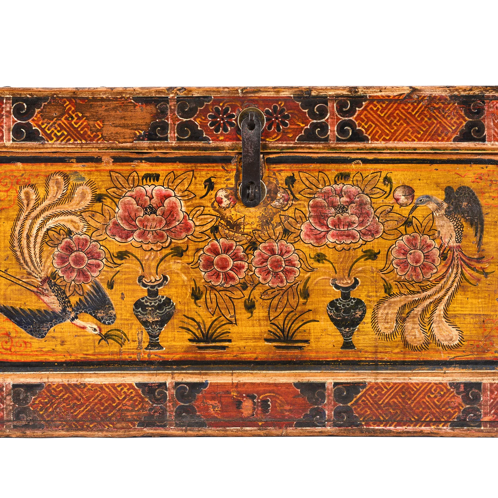 Painted Chest From Gansu - 19th Century - Image 3
