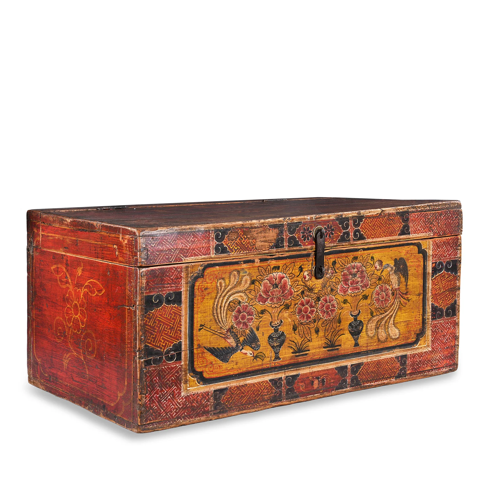 Painted Chest From Gansu - 19th Century - Image 5