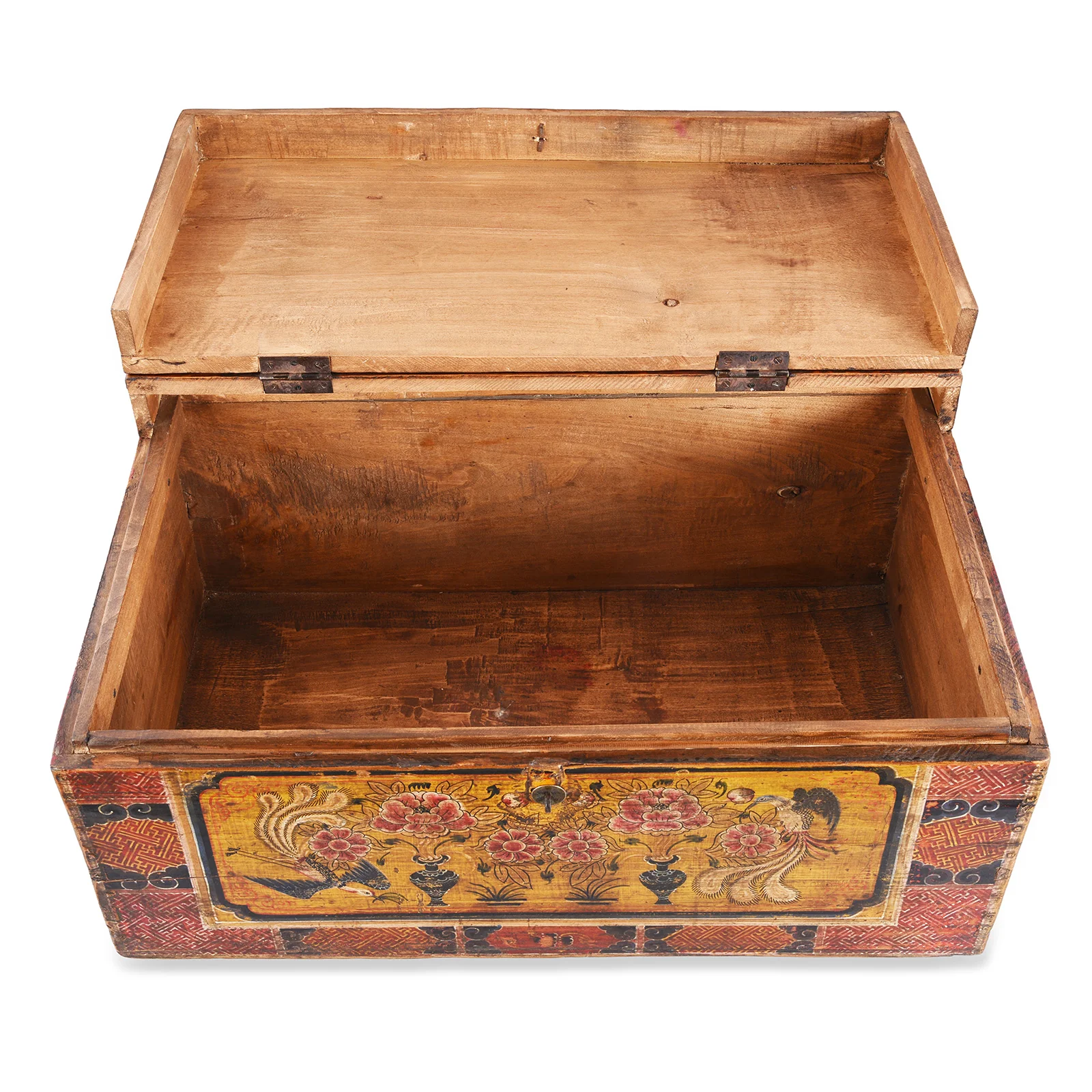 Painted Chest From Gansu - 19th Century - Image 8