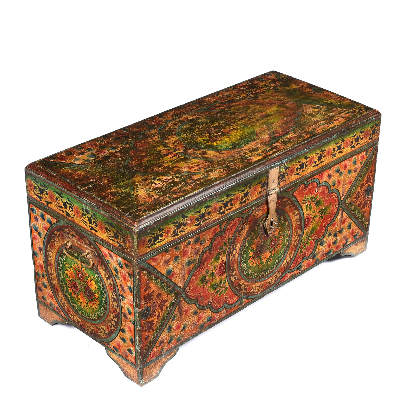 Old Indian Chest with Later Paint - 19thC - Image 2