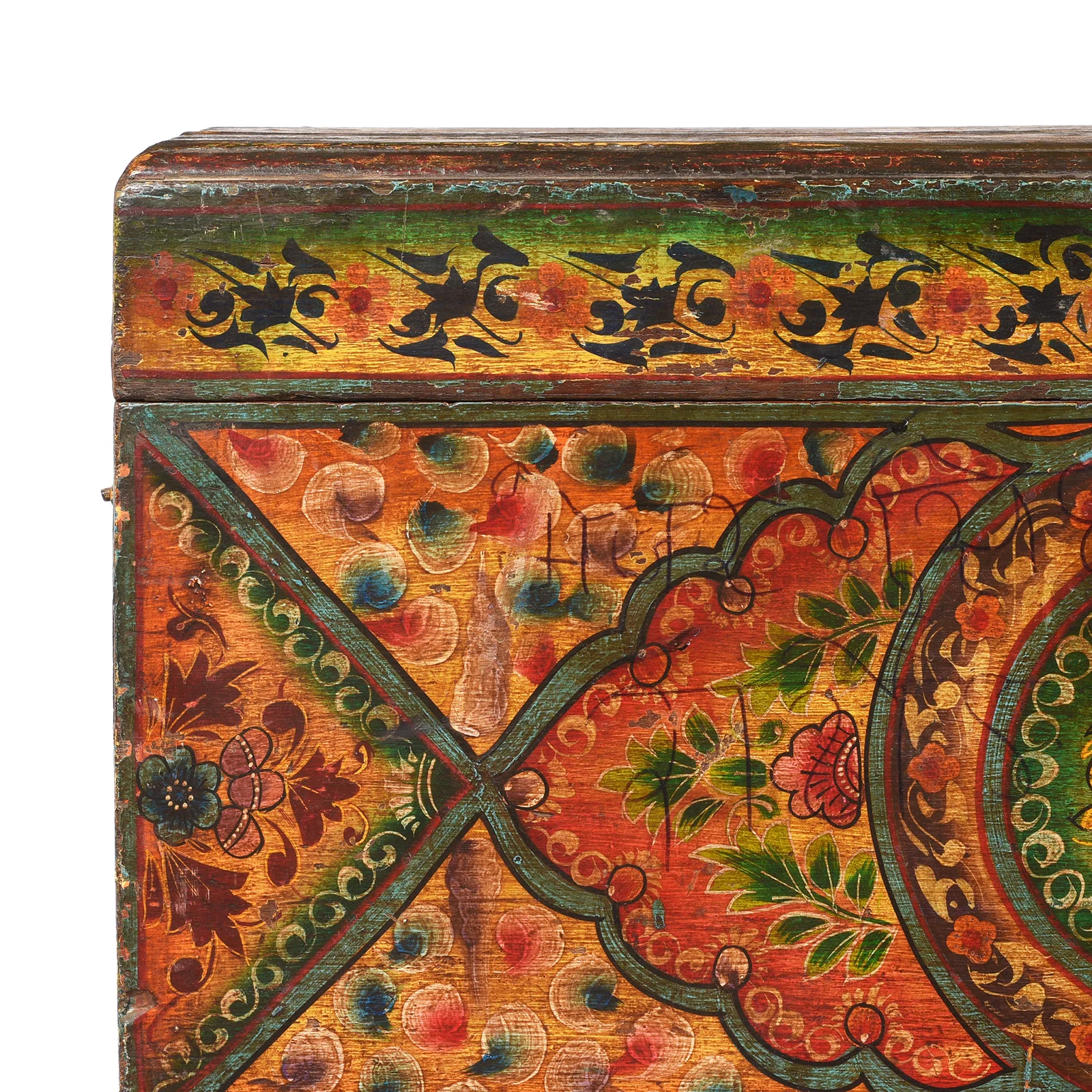 Old Indian Chest with Later Paint - 19thC - Image 4