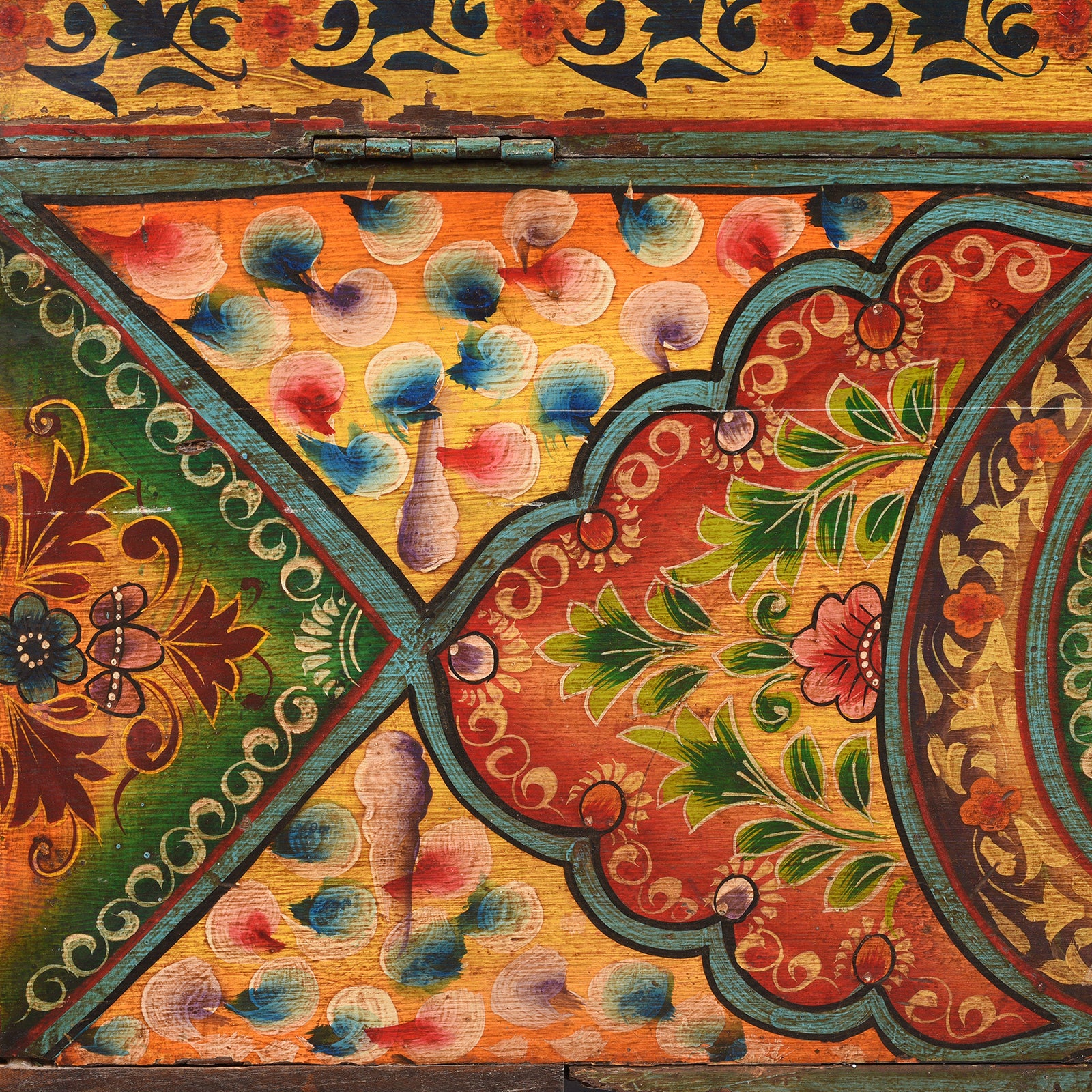 Old Indian Chest with Later Paint - 19thC - Image 6