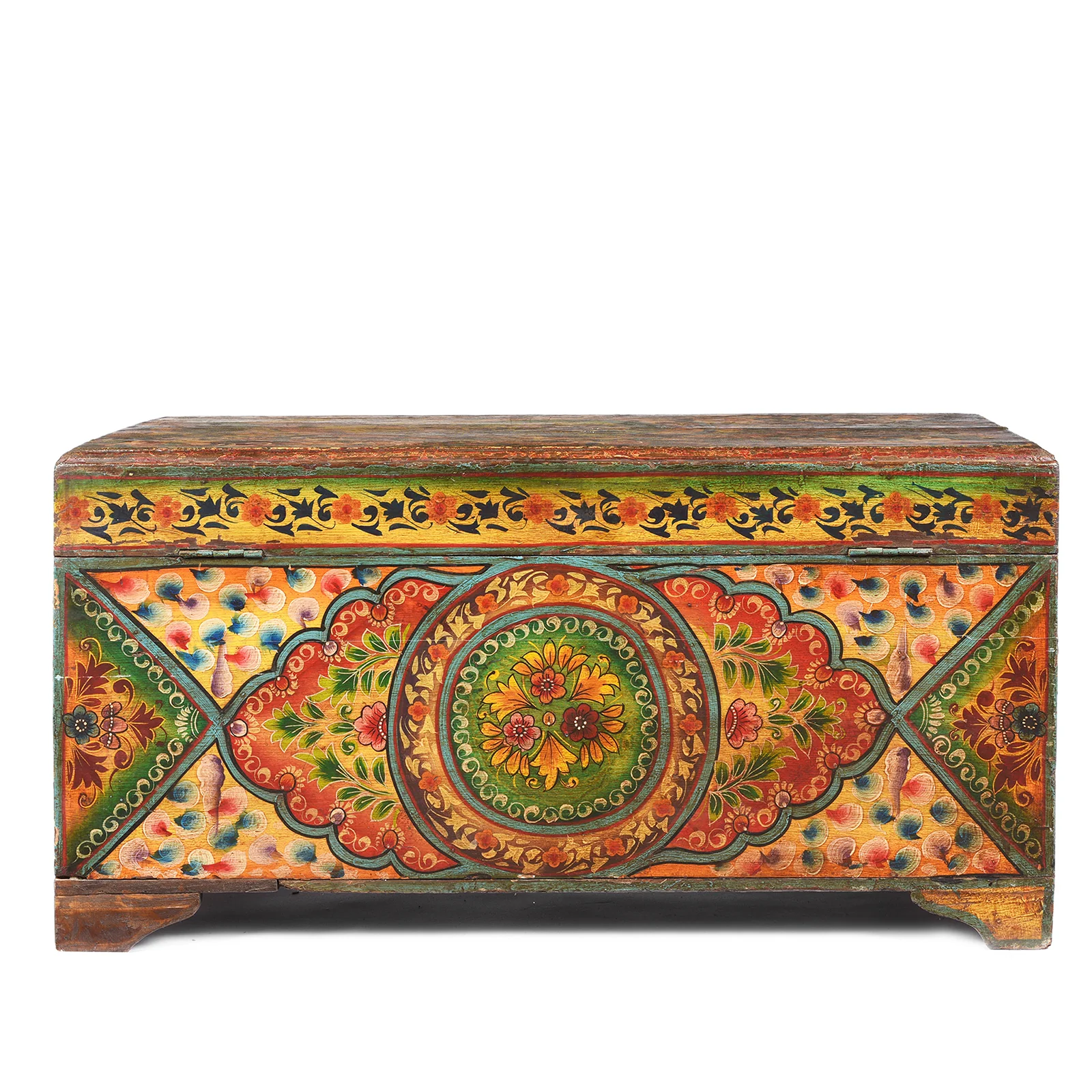 Old Indian Chest with Later Paint - 19thC - Image 9