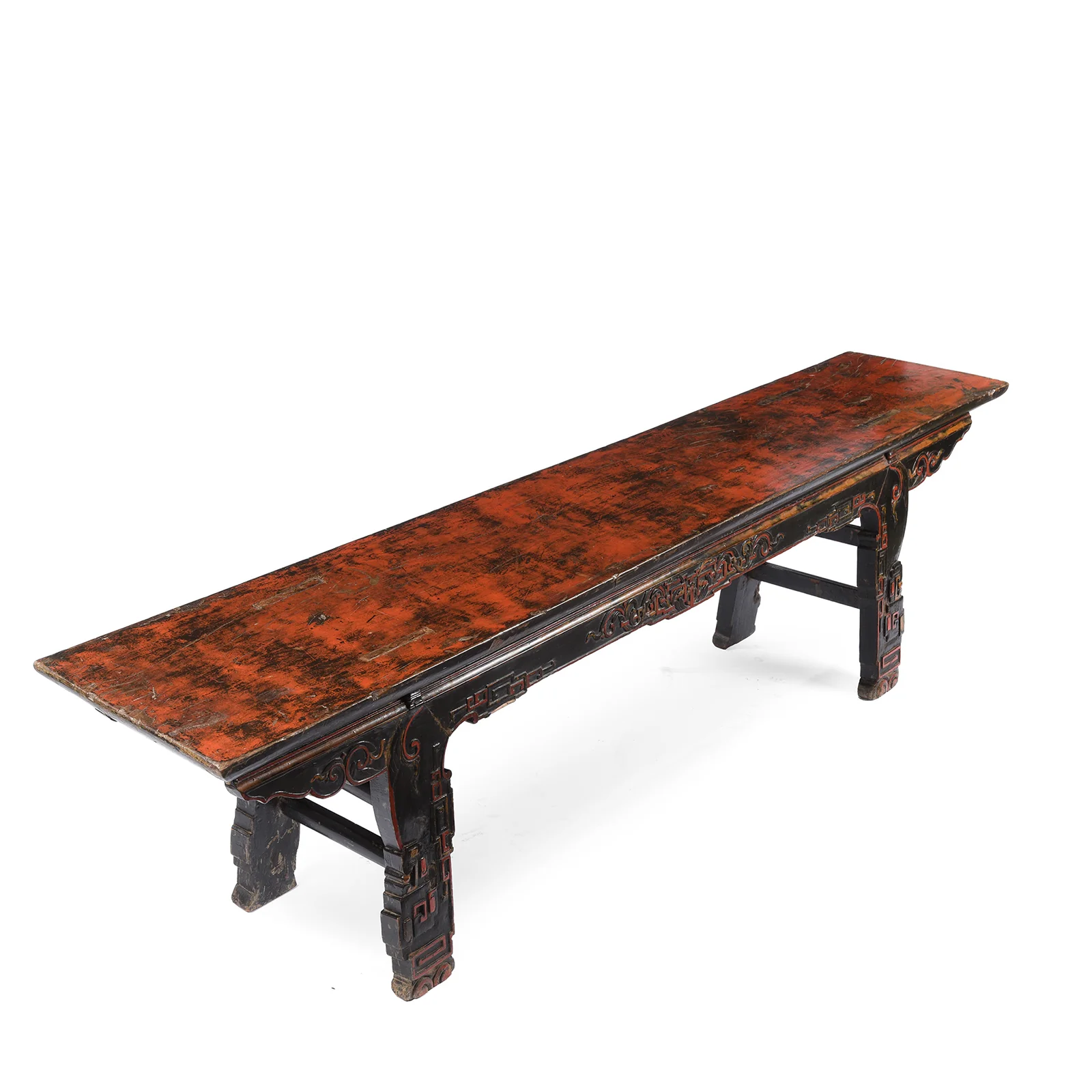 Lacquer Chinese Bench From Jiangxi Province - 19thC - Image 4