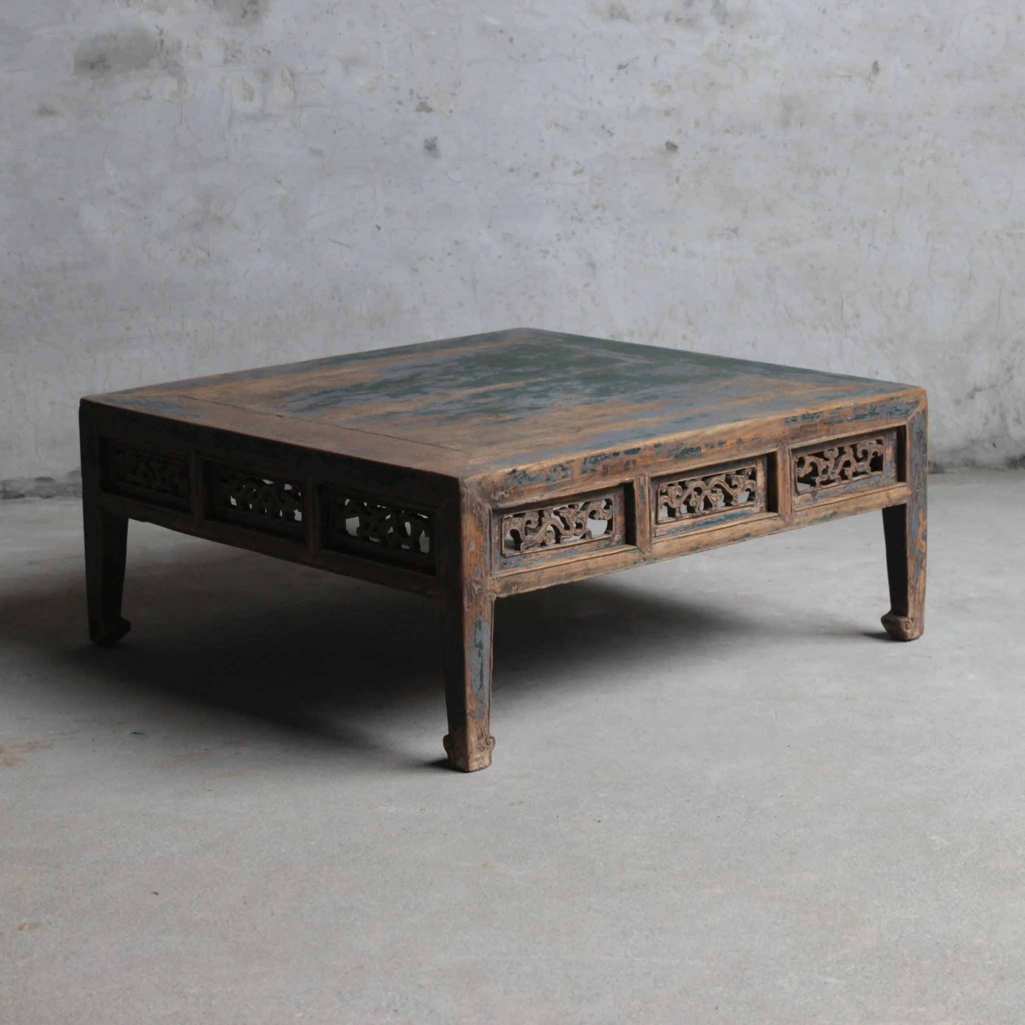 Painted Chinese Square Coffee Table From Shanxi - 19thC - Image 5