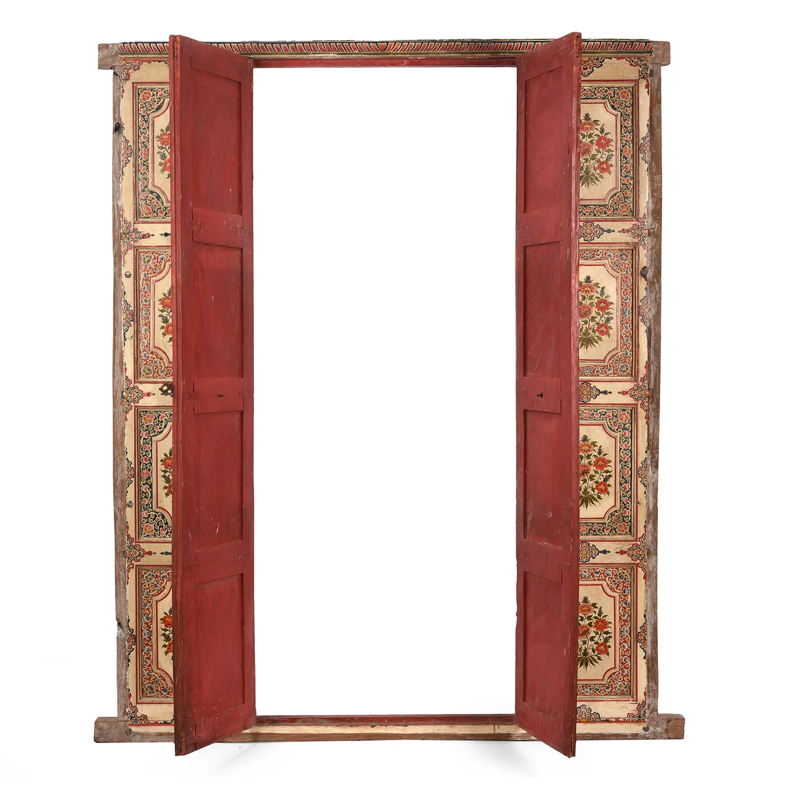 Painted Chintz Door Panel From Bikaner - Late 19th Century - Image 2