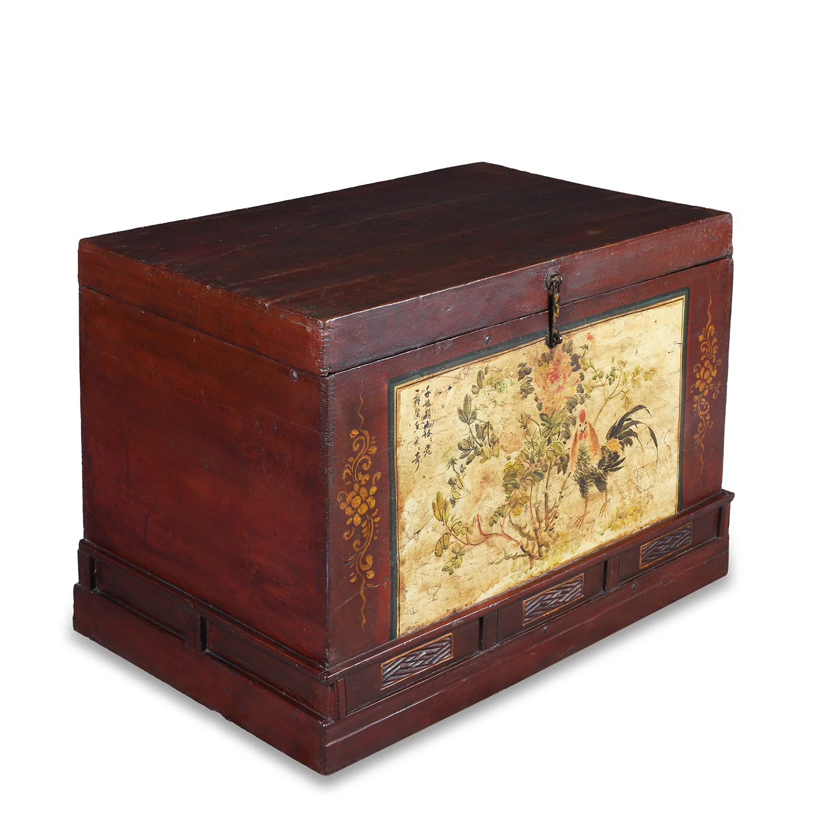 Red Painted Opera Chest From Shanxi - Ca 1900 - Image 4