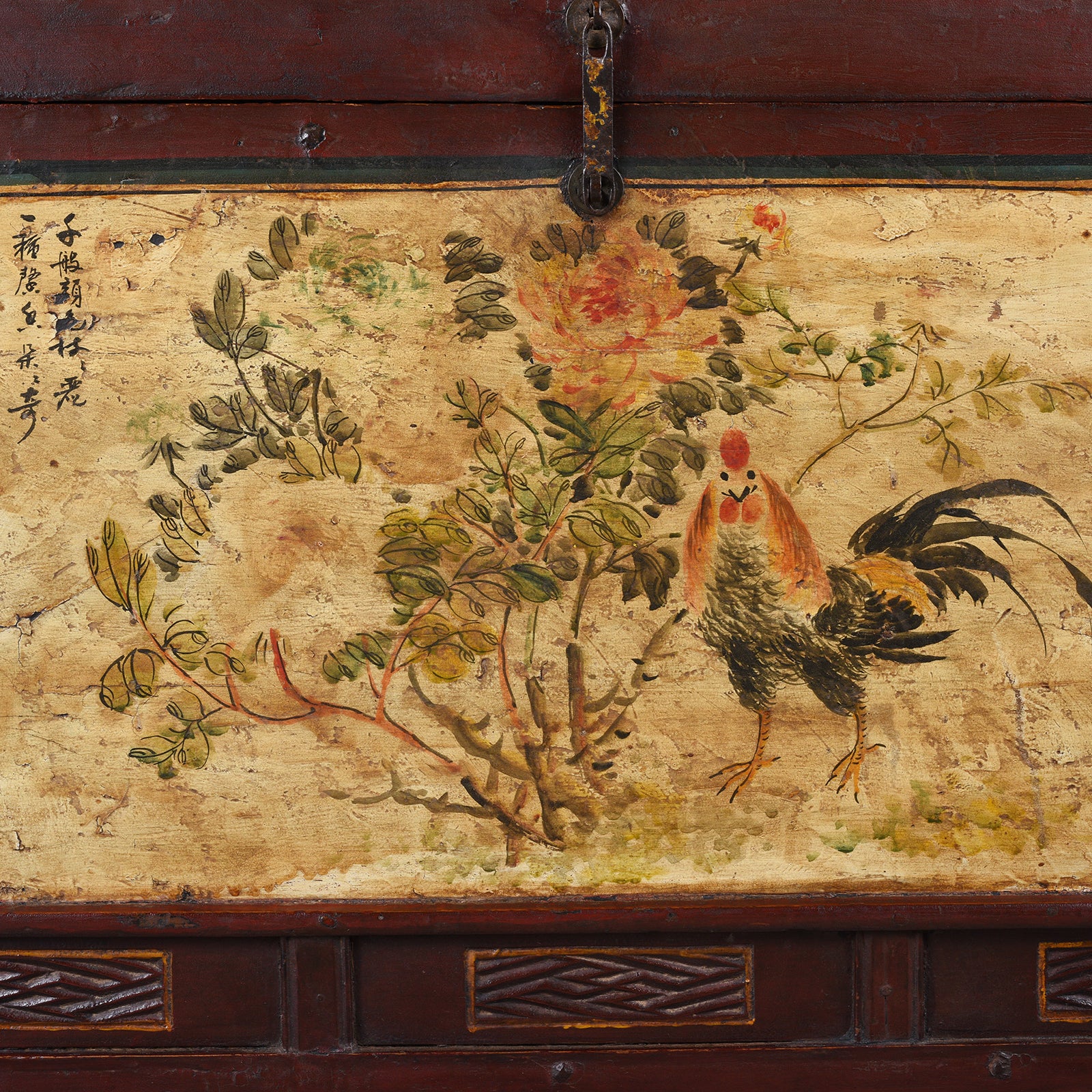 Red Painted Opera Chest From Shanxi - Ca 1900 - Image 5
