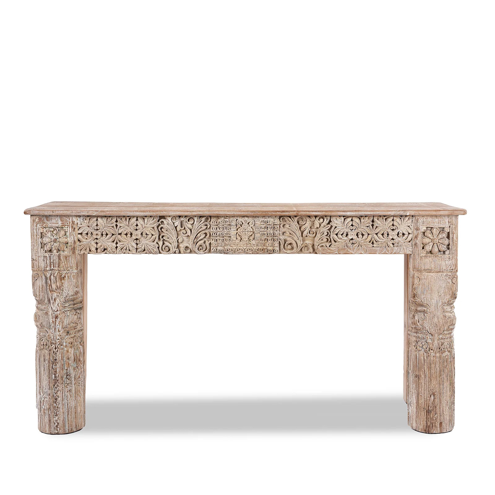 Painted Console Table Made From Reclaimed Teak