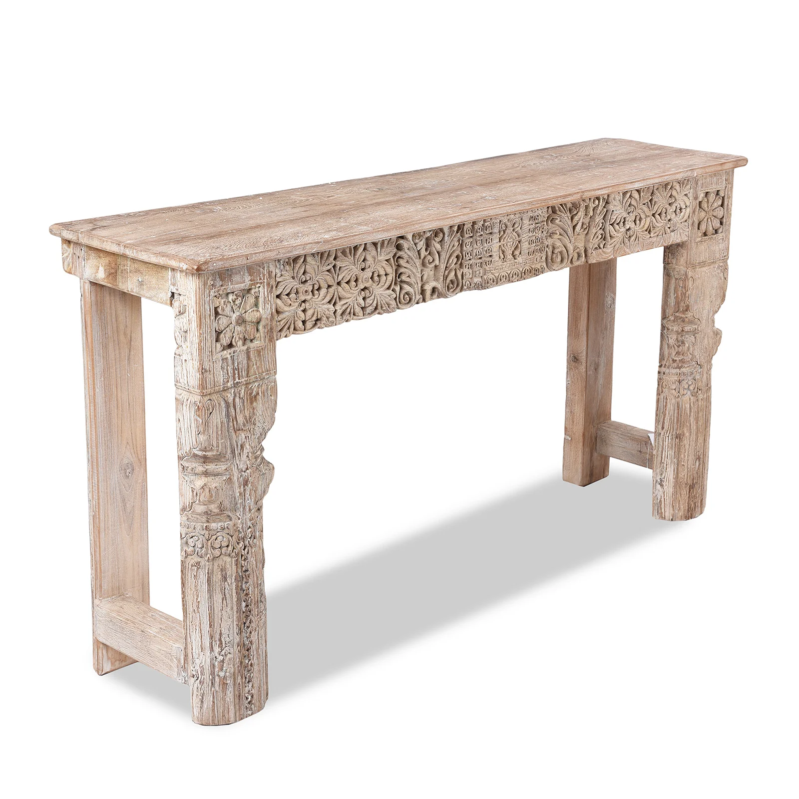 Painted Console Table Made From Reclaimed Teak - Image 3