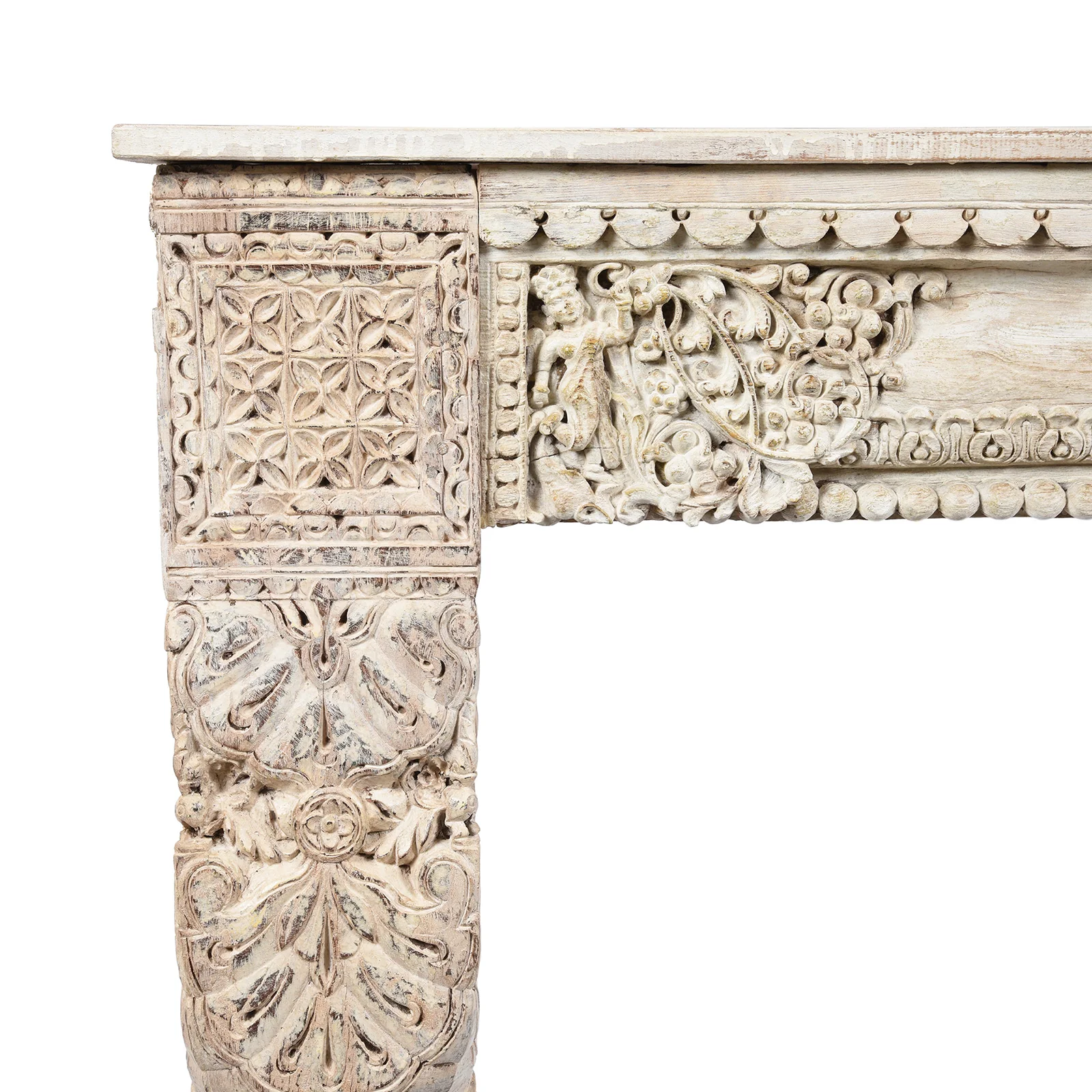 White Painted Console Table Made From Reclaimed Teak - Image 2