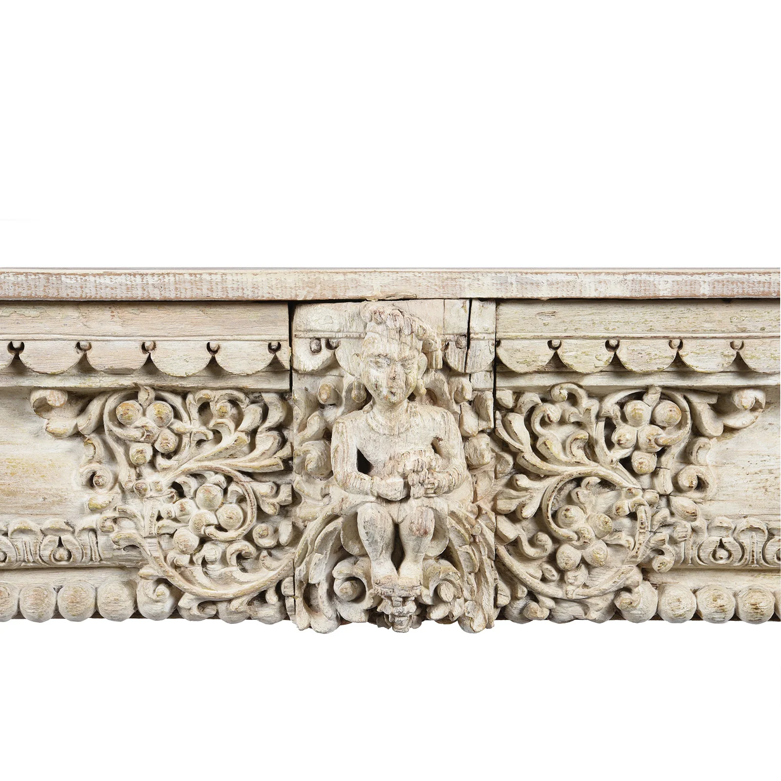 White Painted Console Table Made From Reclaimed Teak - Image 4