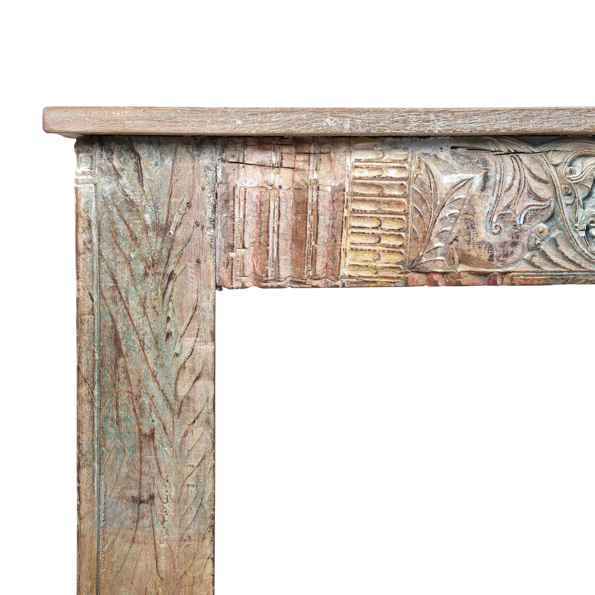 Painted Console Table Made From Reclaimed Teak - Image 2