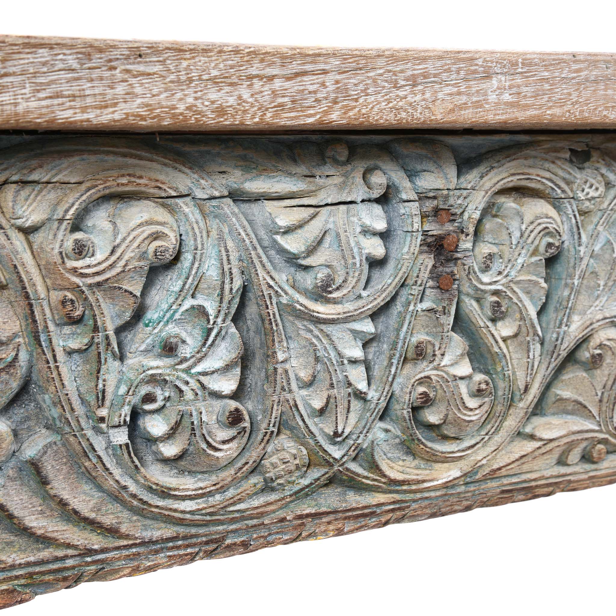 Painted Console Table Made From Reclaimed Teak - Image 3