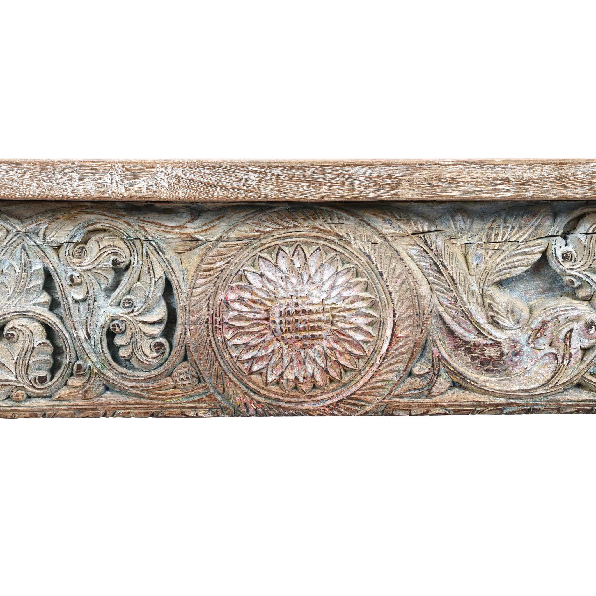 Painted Console Table Made From Reclaimed Teak - Image 4