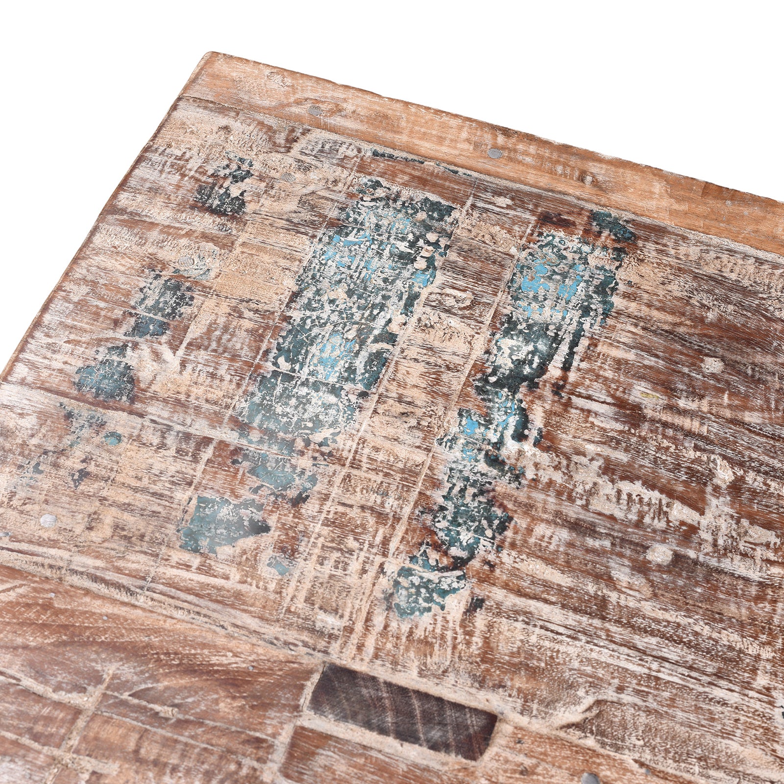 Painted Console Table Made From Reclaimed Teak - Image 10