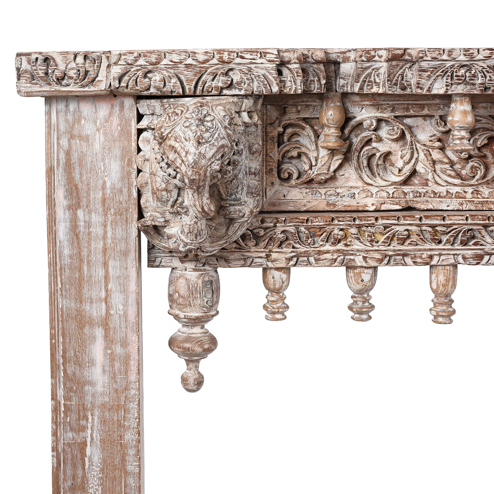 Painted Console Table Made From Reclaimed Teak - Image 3