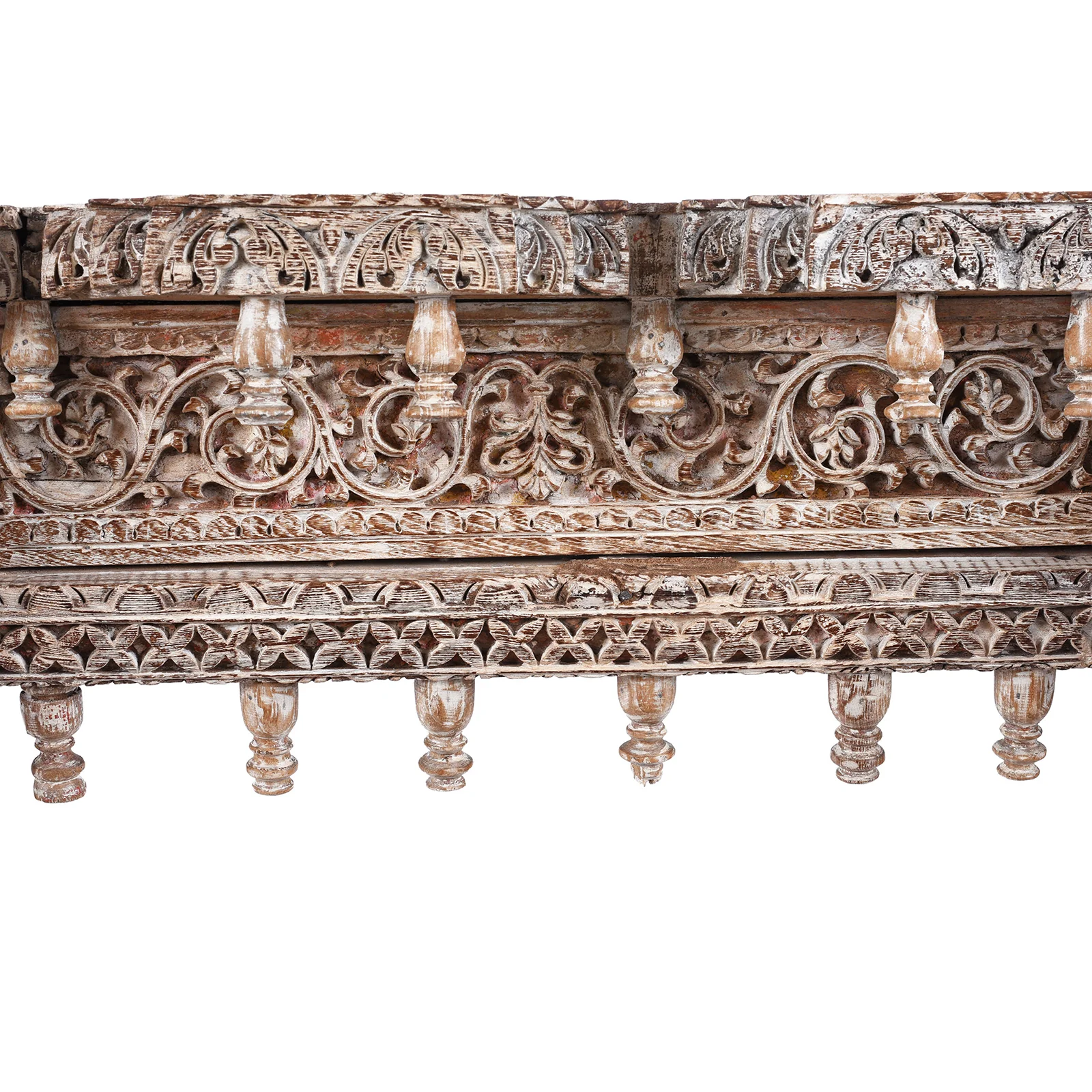 Painted Console Table Made From Reclaimed Teak - Image 6