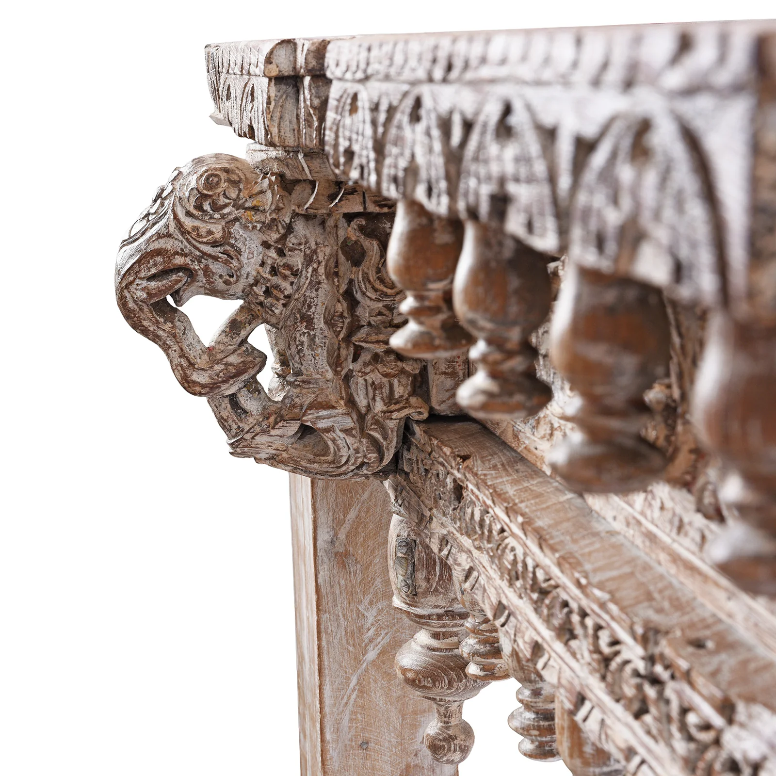 Painted Console Table Made From Reclaimed Teak - Image 7
