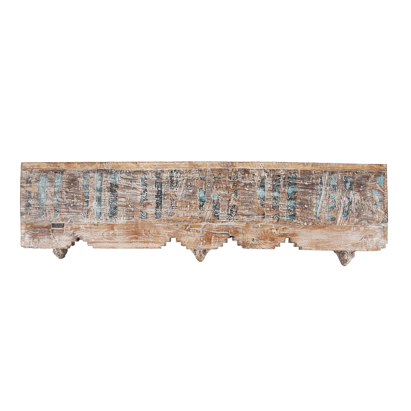 Painted Console Table Made From Reclaimed Teak - Image 9