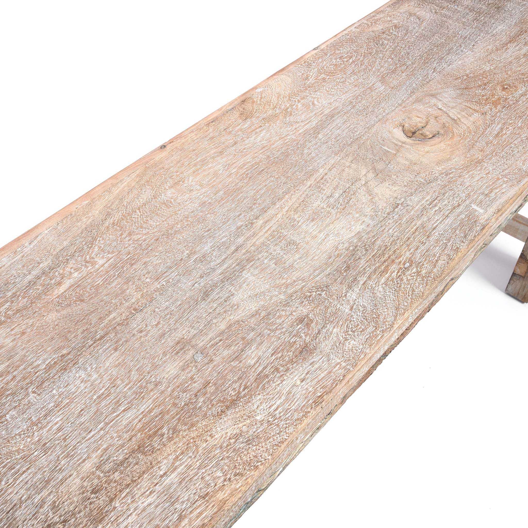 Painted Console Table Made From Reclaimed Teak - Image 6
