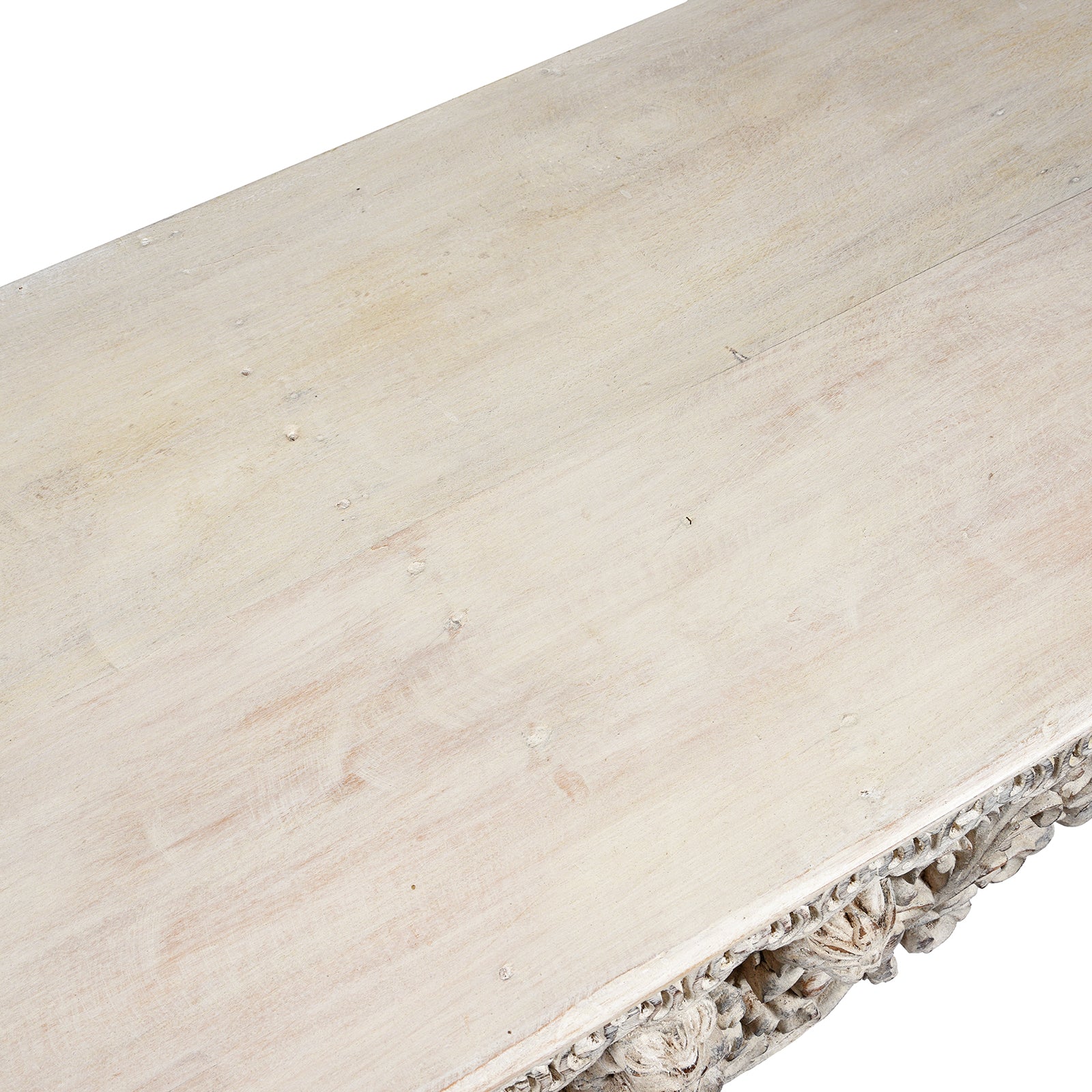 White Painted Console Table Made From Reclaimed Teak - Image 6