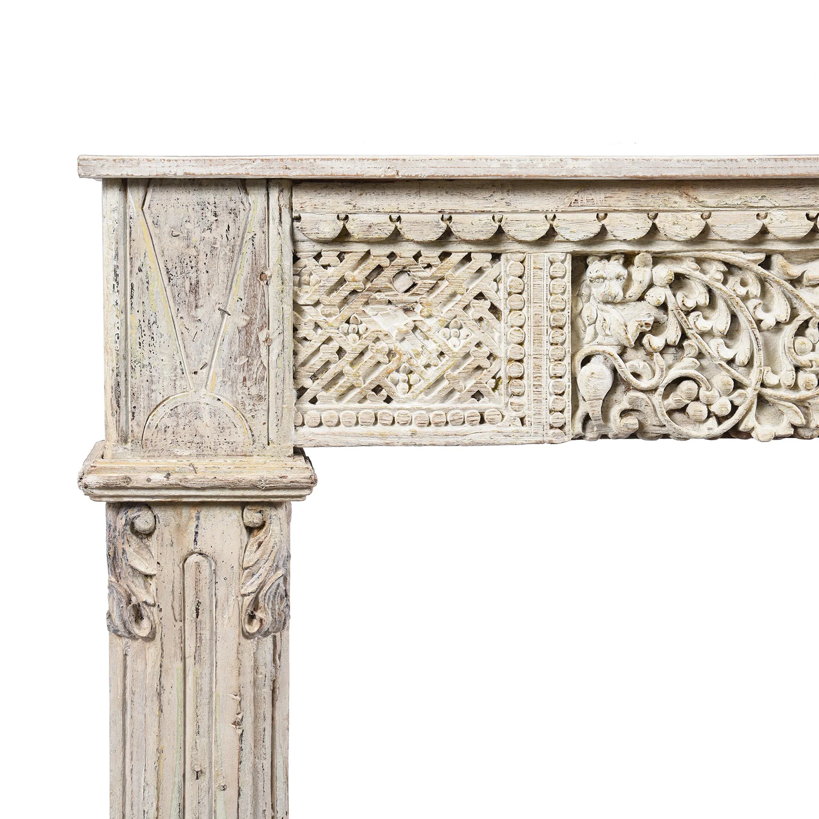White Console Table Made From Reclaimed Teak - Image 4