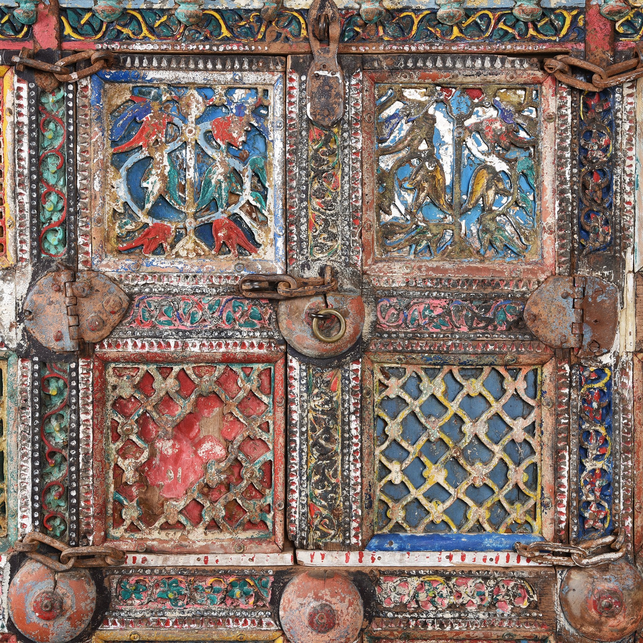 Painted Indian "Damchiya" Dowry Chest From Kutch - 19thC - Image 4