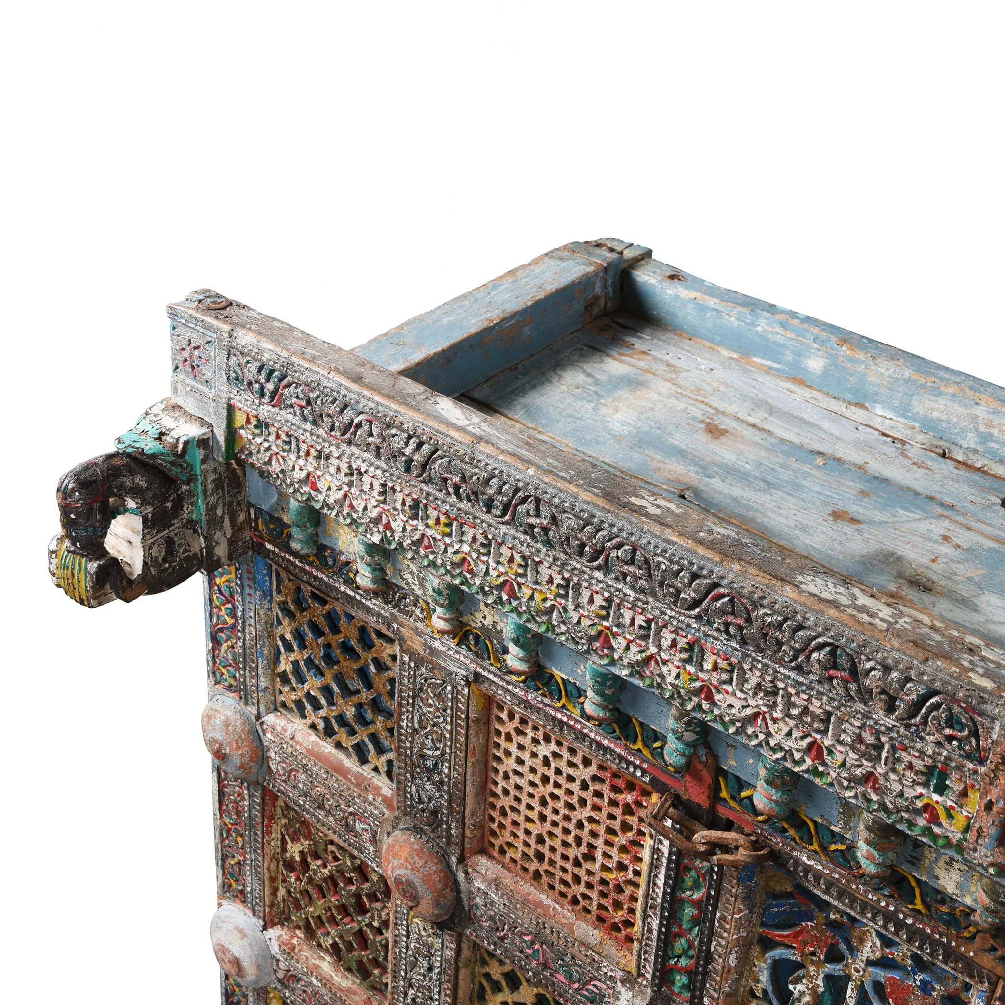 Painted Indian "Damchiya" Dowry Chest From Kutch - 19thC - Image 6