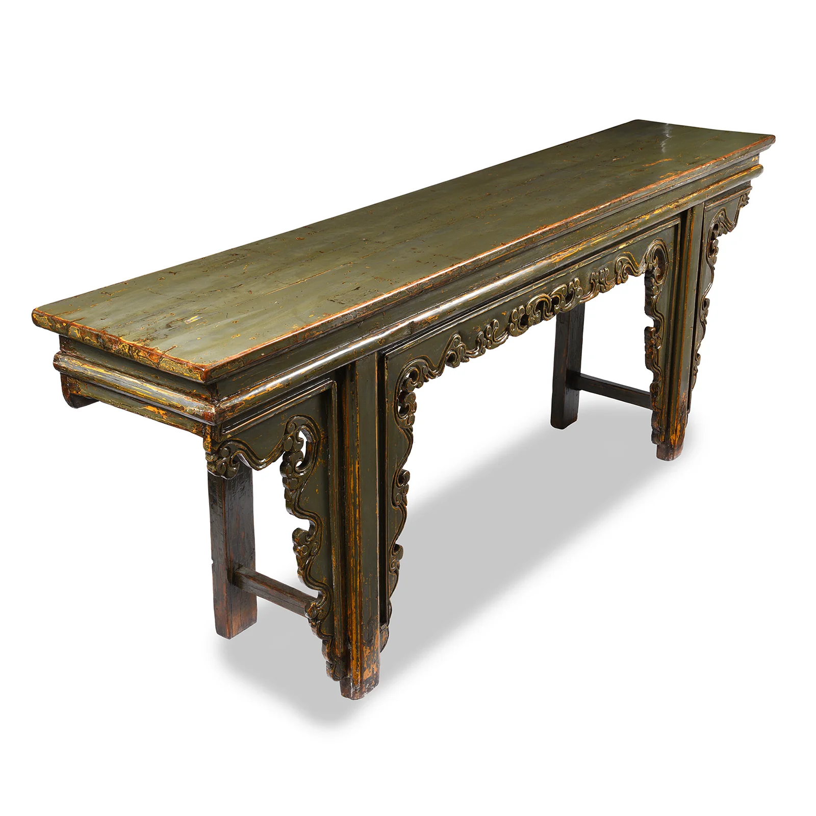 Painted Elm Altar Table From Qinghai -19th Century - Image 3