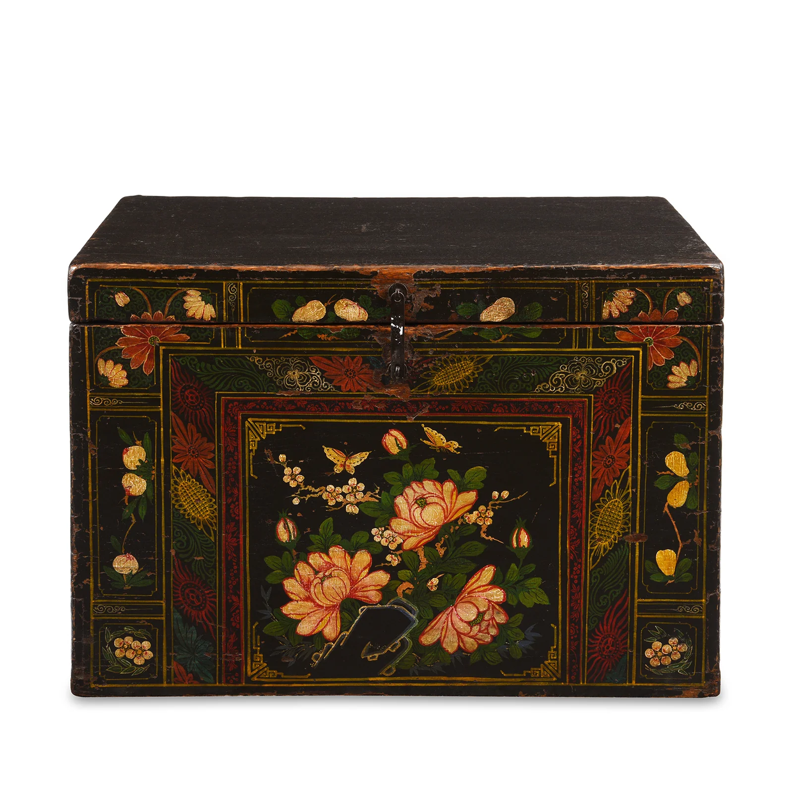 Painted Opera Chest From Shanxi - 19th Century