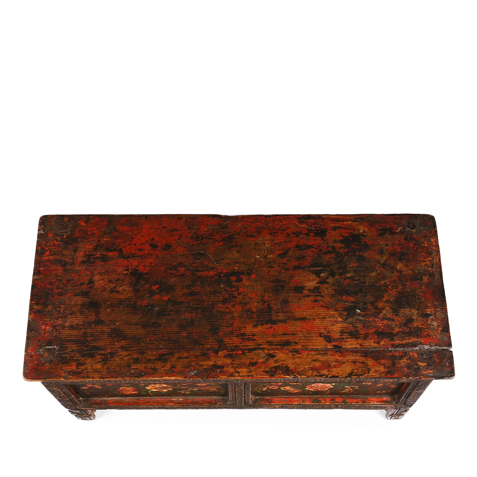 Painted Floral Choksar Prayer Table from Tibet - 19th Century - Image 9