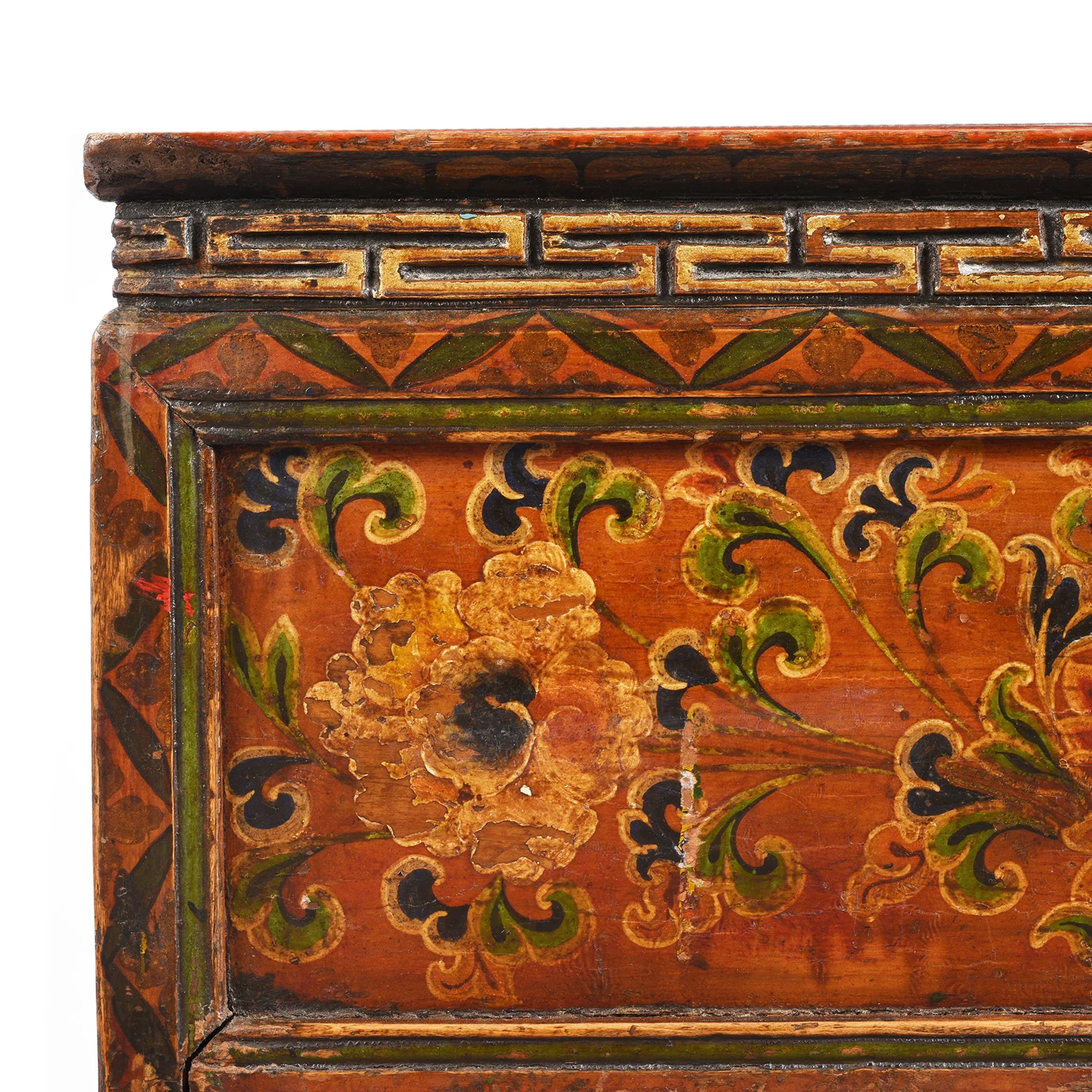 Painted Floral Choksar Prayer Table from Tibet - 19th Century - Image 2