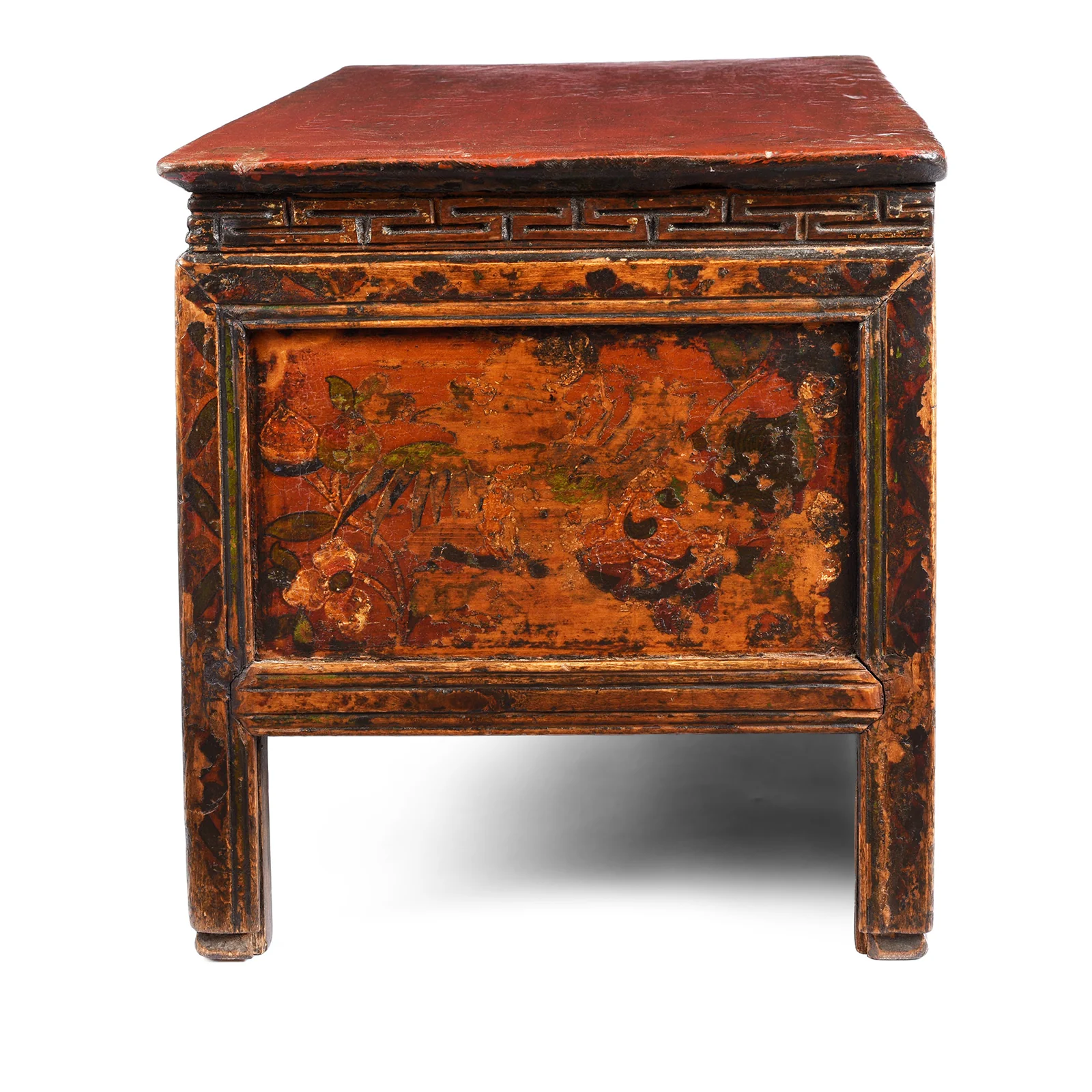 Painted Floral Choksar Prayer Table from Tibet - 19th Century - Image 5
