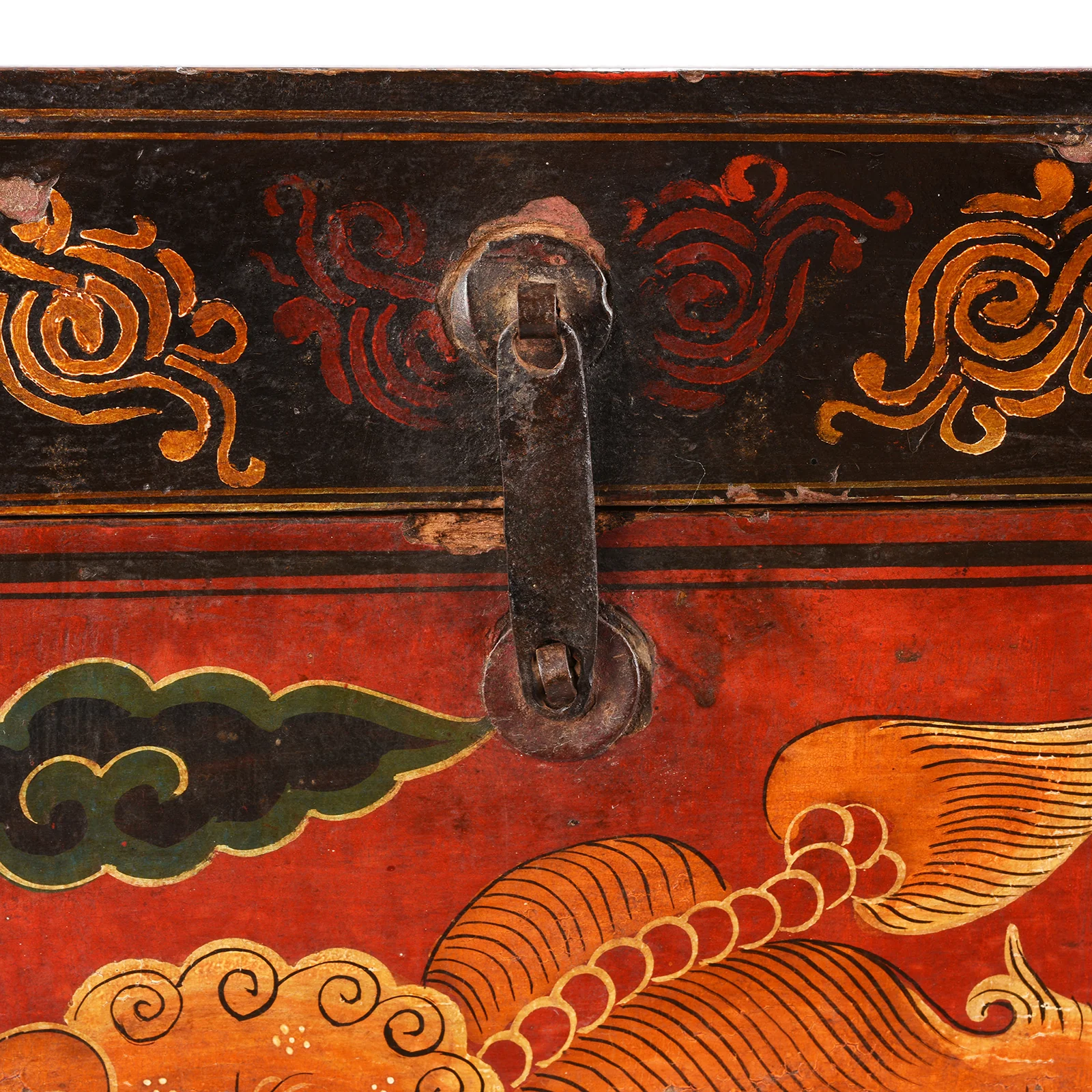 Painted Wedding Box From Shanxi - Foo Dog - Late 19th Century - Image 3