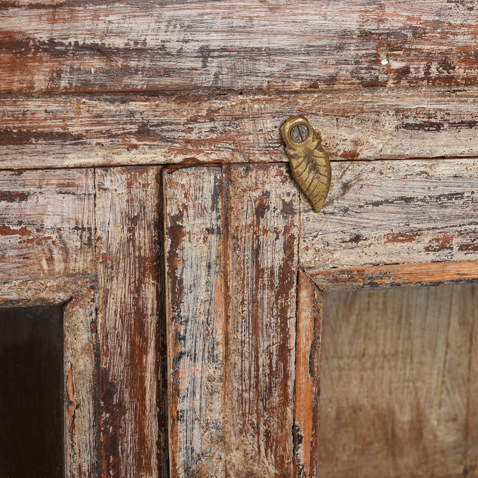 Painted Teak Glazed Wall Cabinet - Ca 1920 - Image 6